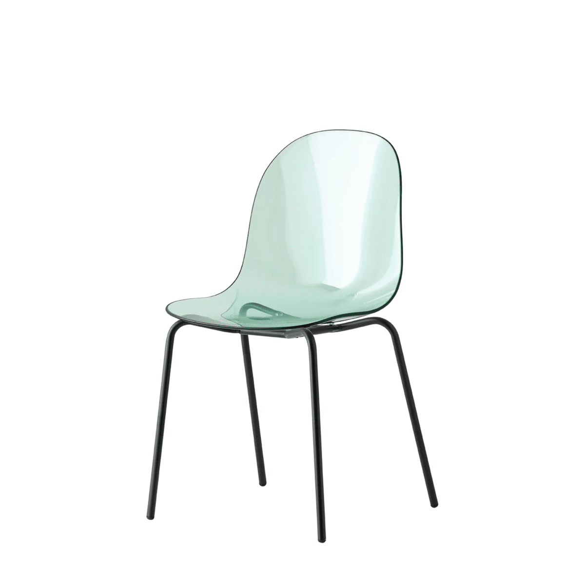 Set di sedie moderne da soggiorno "Academy" in policarbonato trasparente cm 49x51 84h - MondoViro