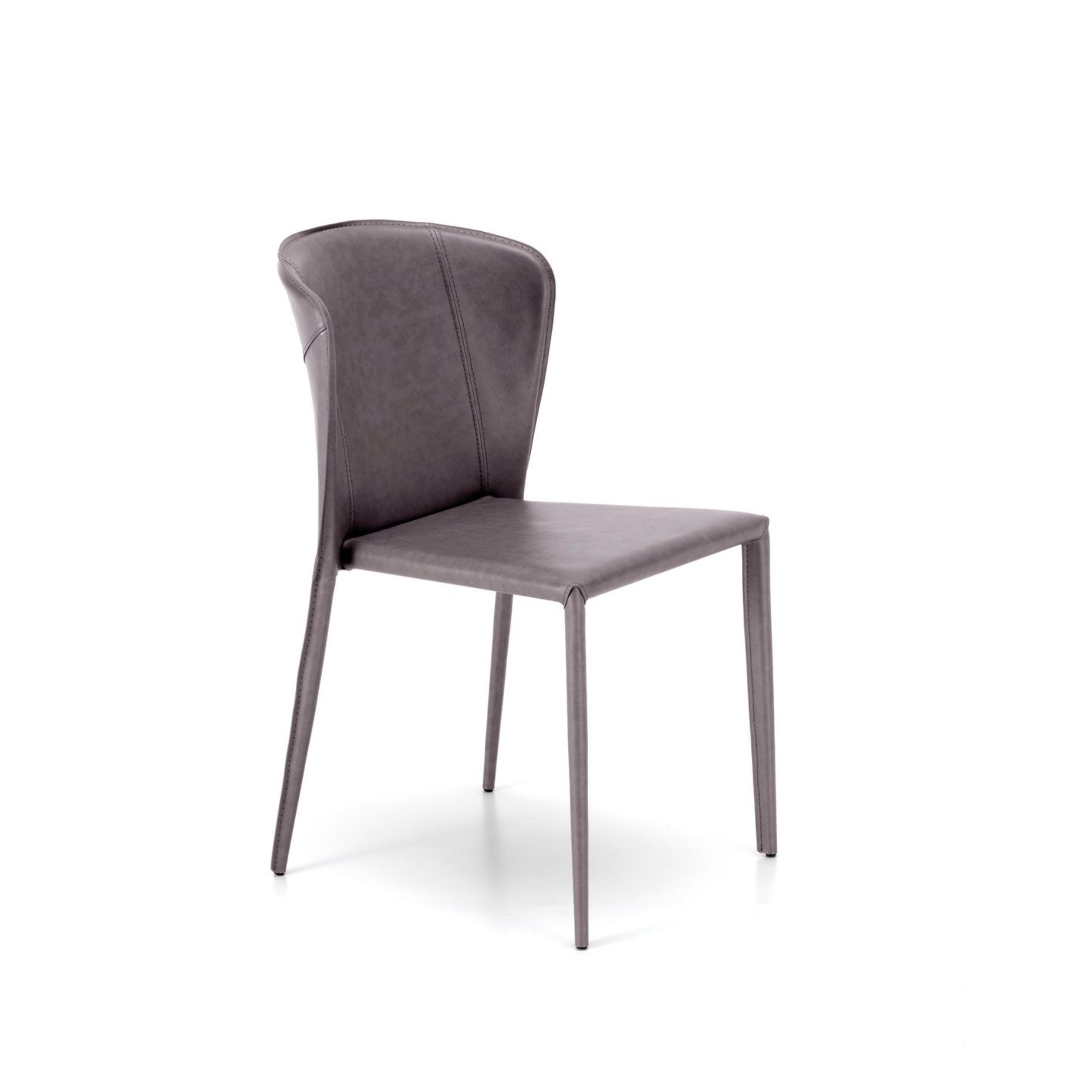 Set di sedie moderne in similcuoio "Glicine" da soggiorno eleganti cm 56x49 82h