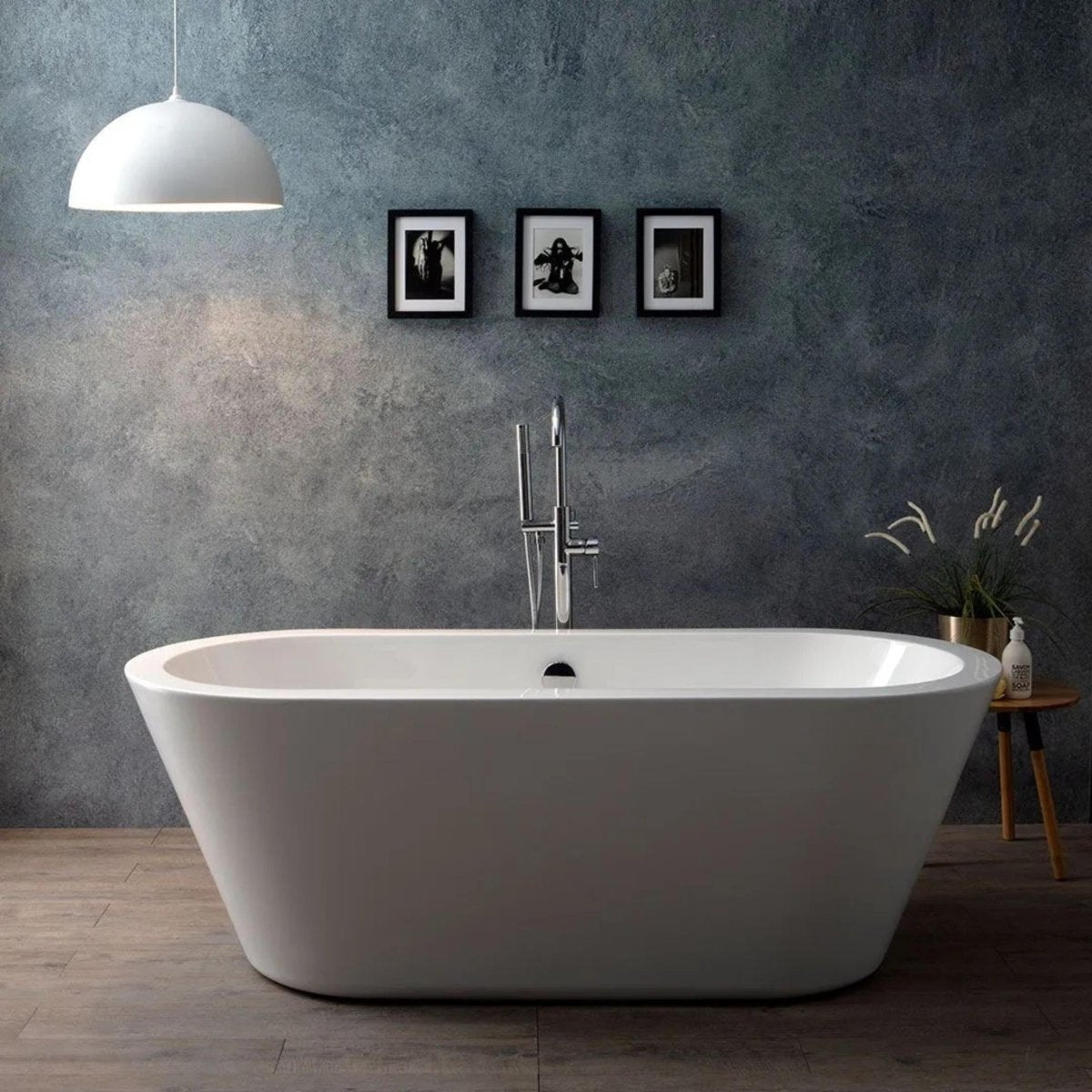 Vasca da bagno freestanding "Camilla" in acrilico bianco cm 170x75 56h - MondoViro