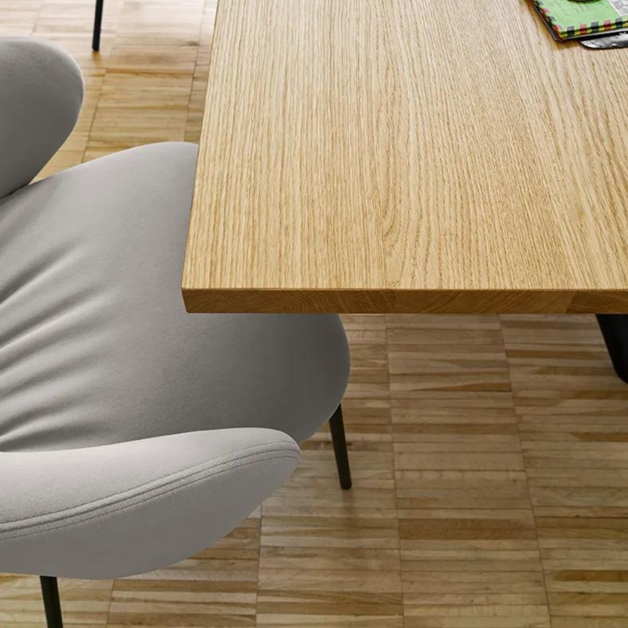 Set di sedie da soggiorno "Tuka Soft" con seduta e schienale imbottiti cm 56x57 77h