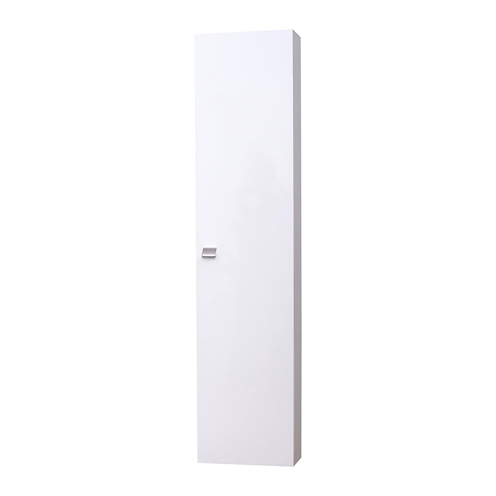 Colonna sospesa da bagno "Emma" mobile a 1 anta in truciolare bianco laccato cm 32x16 140h