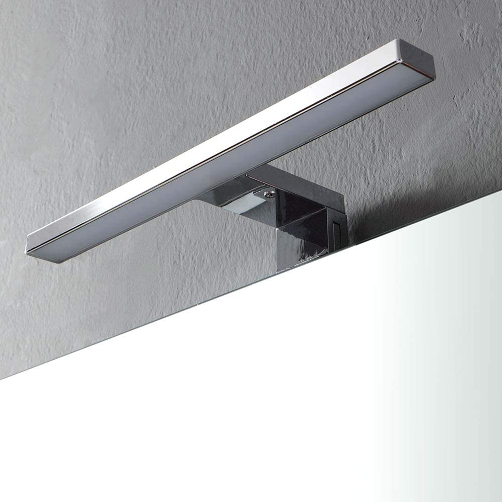 Mobile sotto lavabo "Lisbona" da bagno in truciolare con specchio led cm 80x46 75h