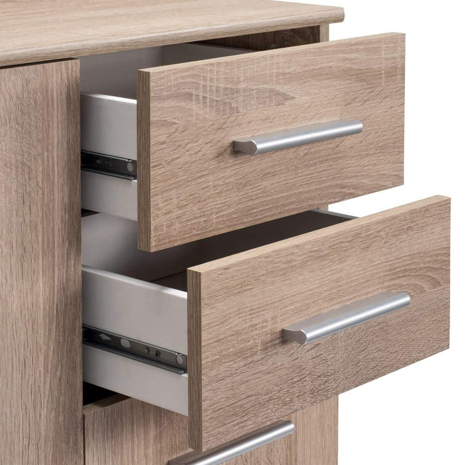 Credenza a buffet "K4298" mobile in legno a 3 ante con 2 cassetti da soggiorno cm 106x36 93h