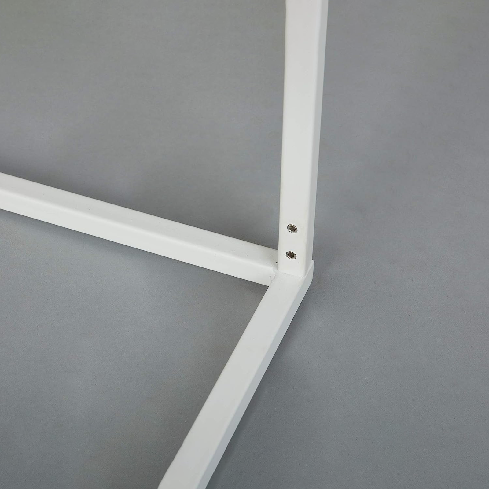 Tavolino basso da caffè "Ada" per soggiorno in metallo bianco