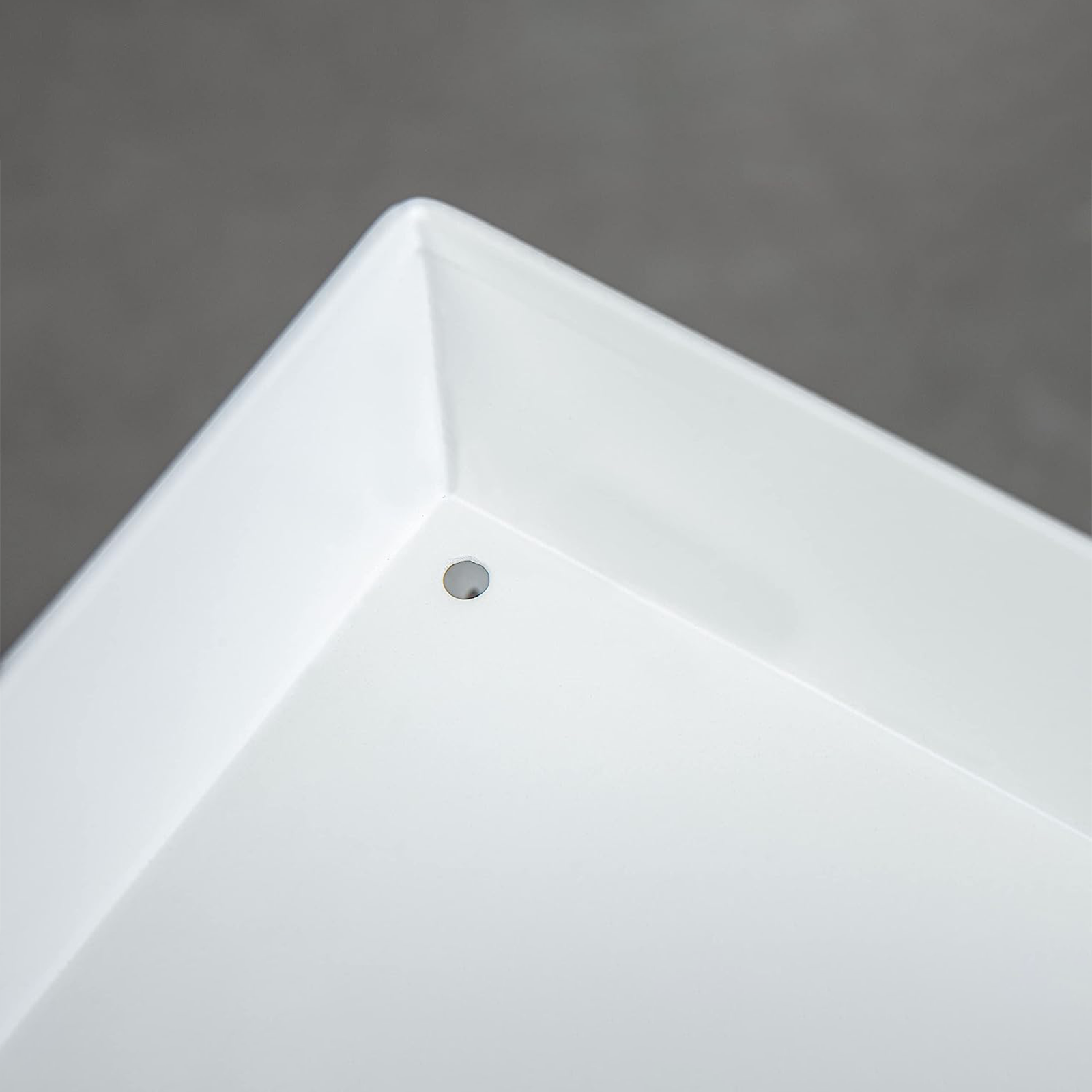 Tavolino basso da caffè "Ada" per soggiorno in metallo bianco