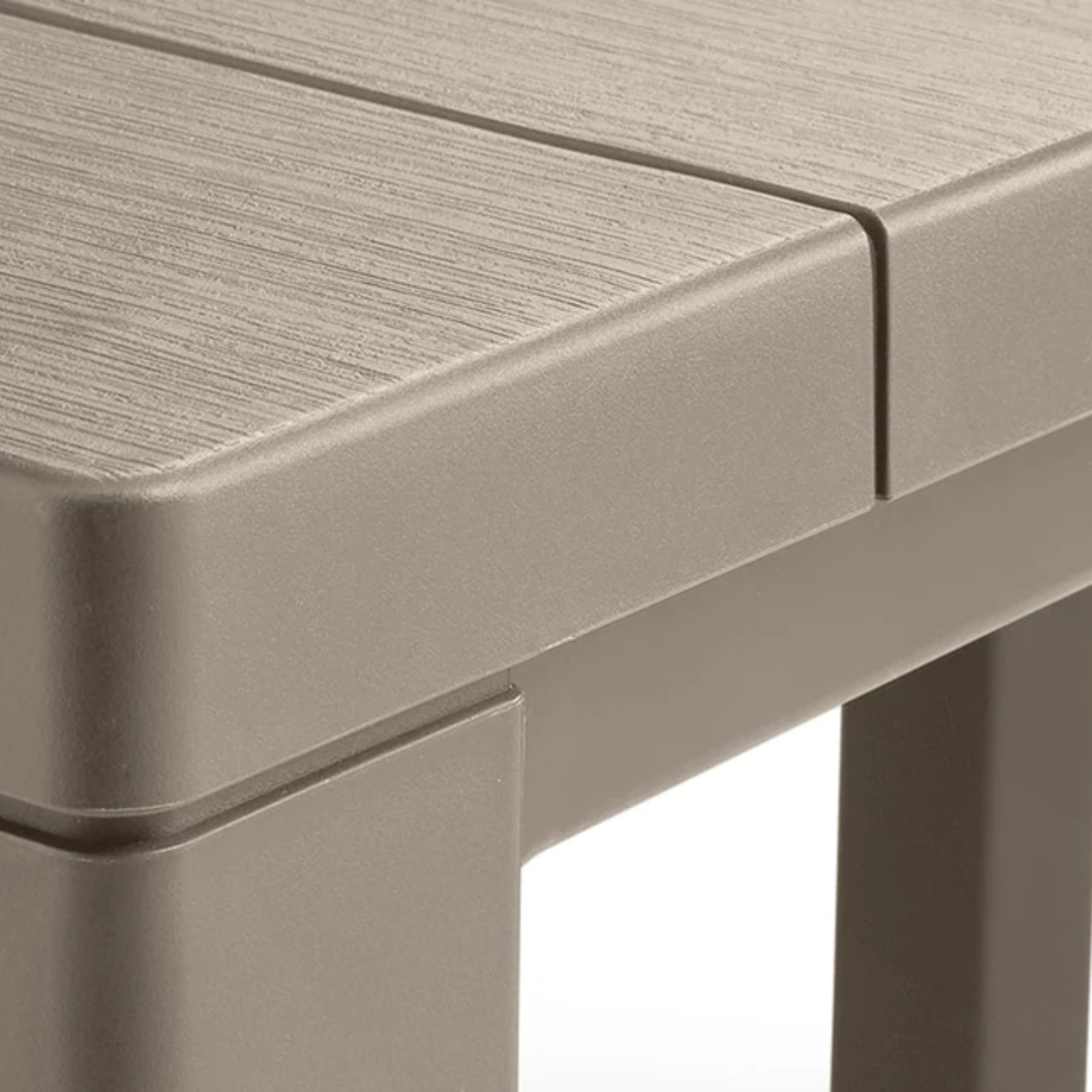 Tavolo da esterno "Julie" dogato in resina quadrato per giardino cm 147x90 74h