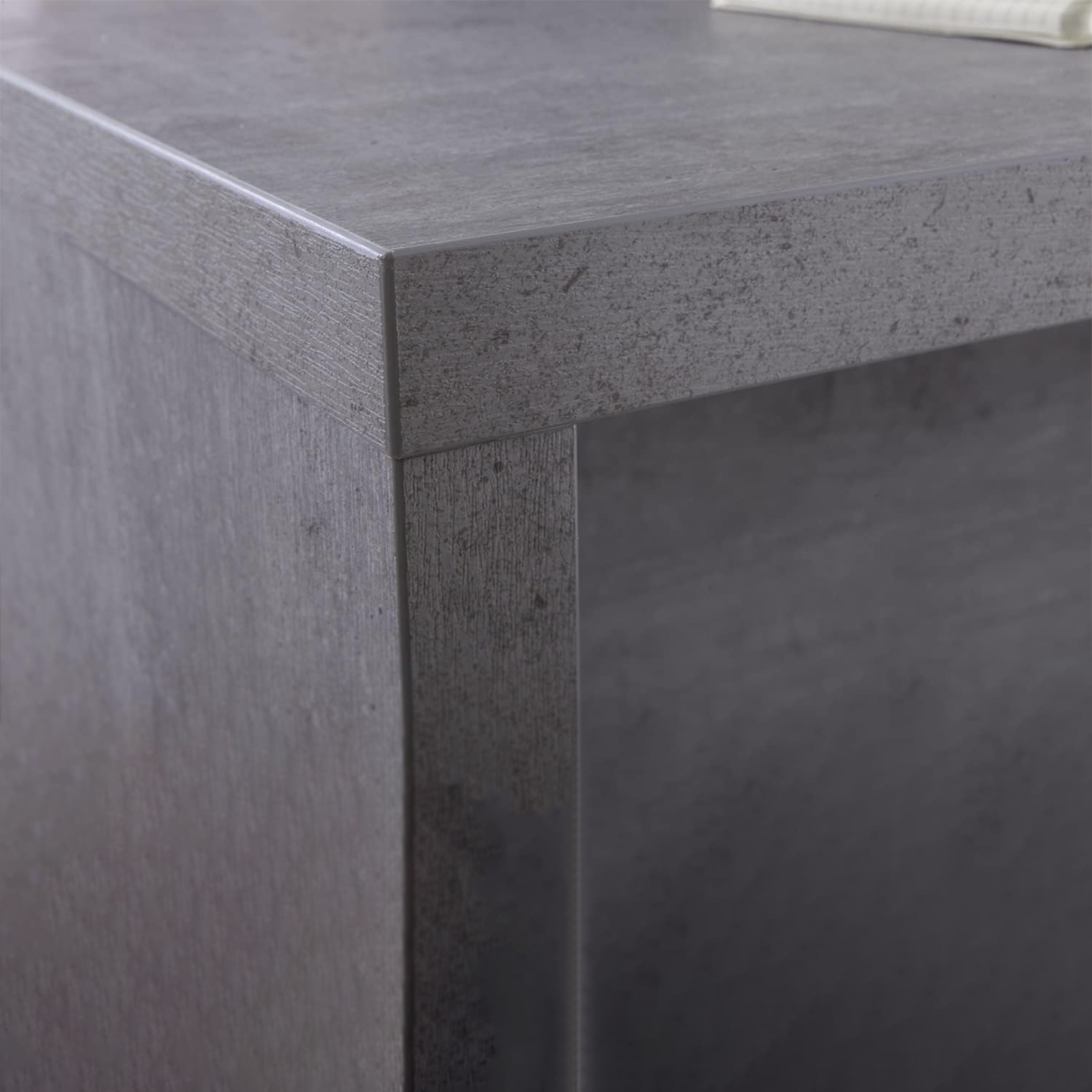 Scrivania in legno moderna "Home" per ufficio in simil cemento cm 140x69 74h