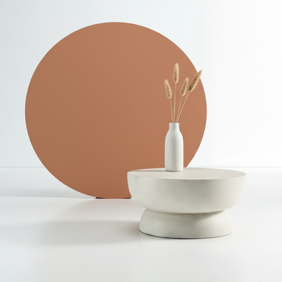 Tavolino in microcemento "Tratto" anti-macchia cm Ø 60x30h