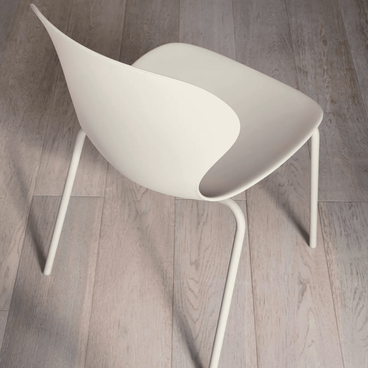 Set di sedie moderne "Ops" in metallo verniciato e polipropilene riciclato - MondoViro