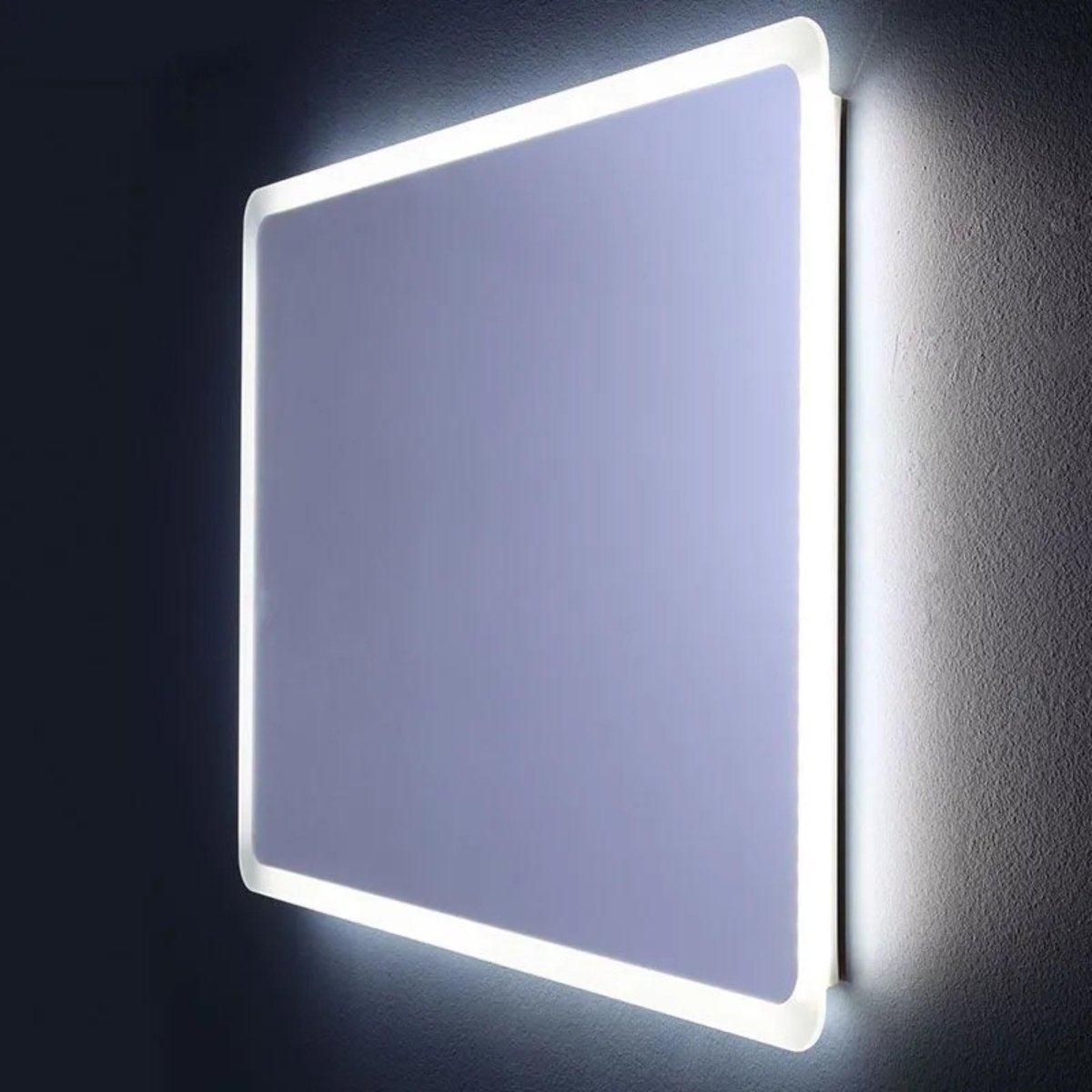 Specchio a led stondato da bagno "Dallas" con cornice illuminata - MondoViro