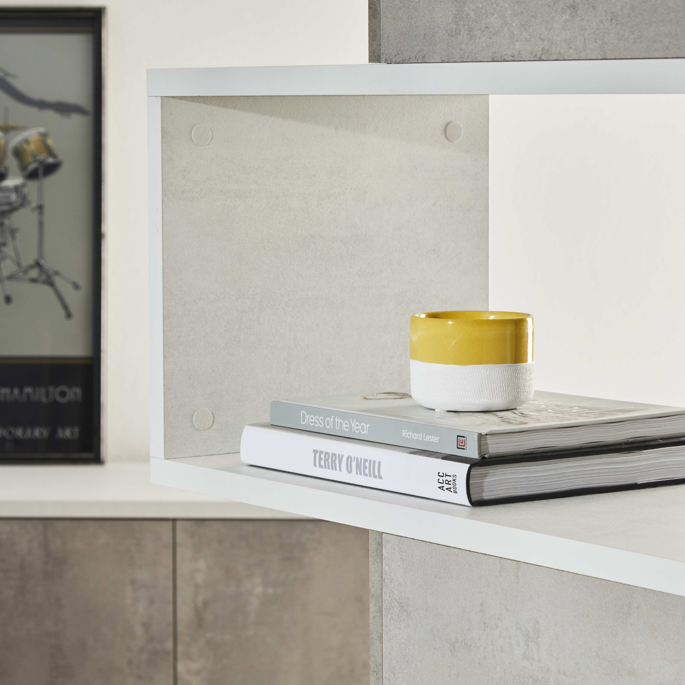 Libreria divisoria modulare moderna 6 piani "Freud" cm 150x37 215h