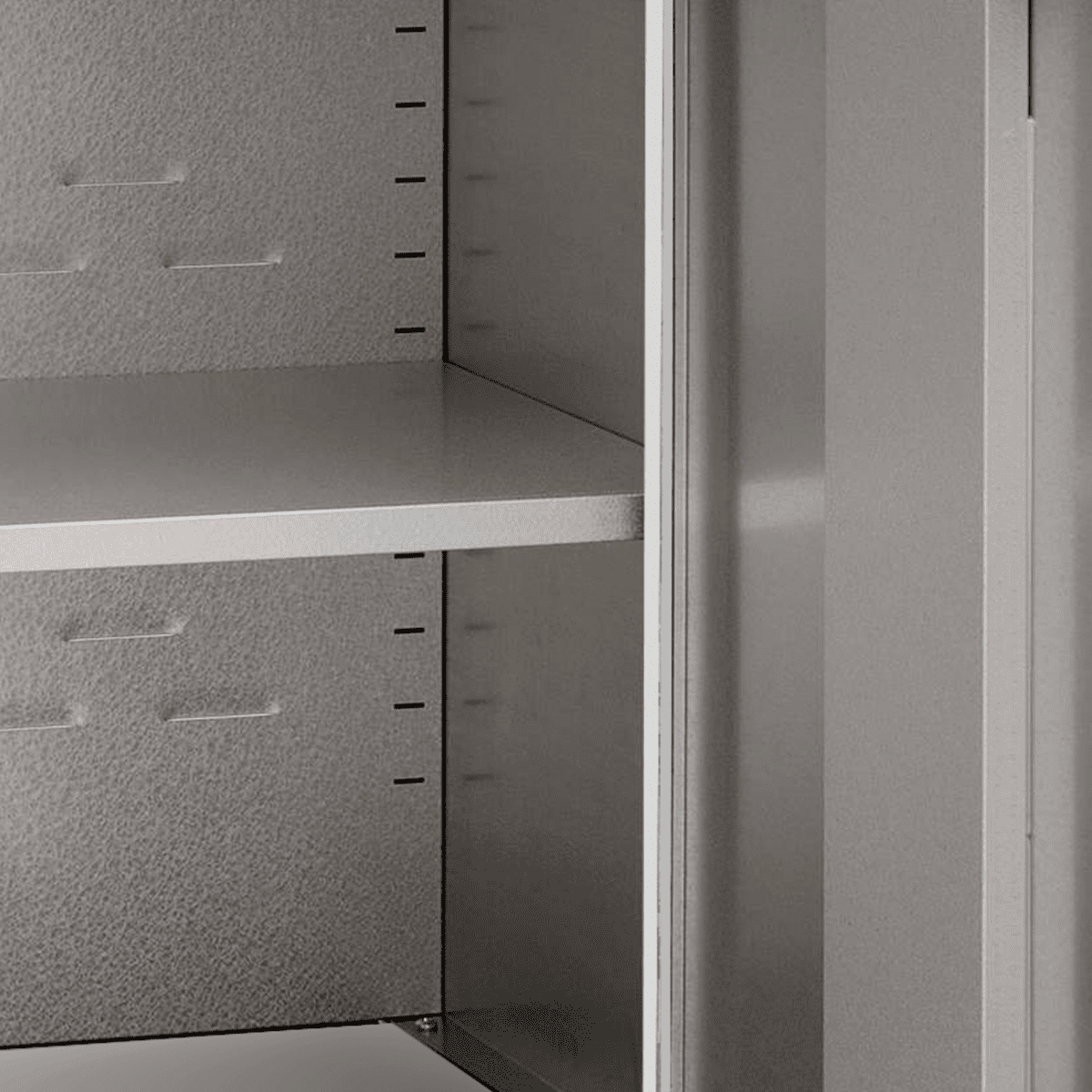 Armadio da ufficio a 2 ante battenti "Ars" in metallo con ripiani regolabili cm 100x45 200h - MondoViro