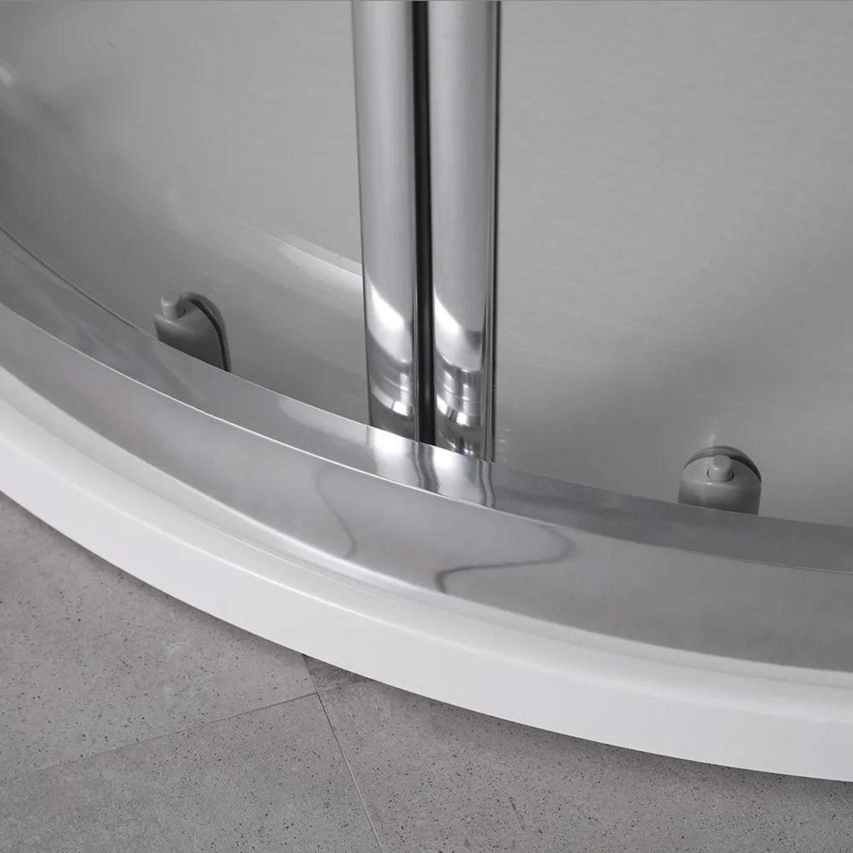 Box doccia semicircolare con ante scorrevoli "Ferrara Two" in vetro temperato h 195 cm - MondoViro