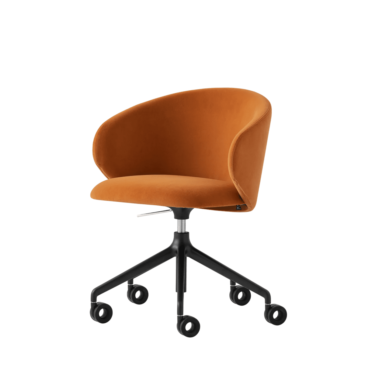 Poltrona moderna da ufficio "Tuka" con ruote sterzanti a 360° cm 56,5x59 83h - MondoViro