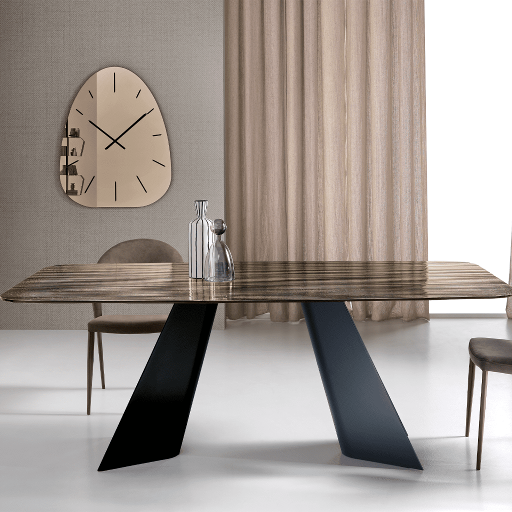 Orologio da parete "Reflexa" in vetro specchiato con numeri incisi a laser cm 80x100h - MondoViro