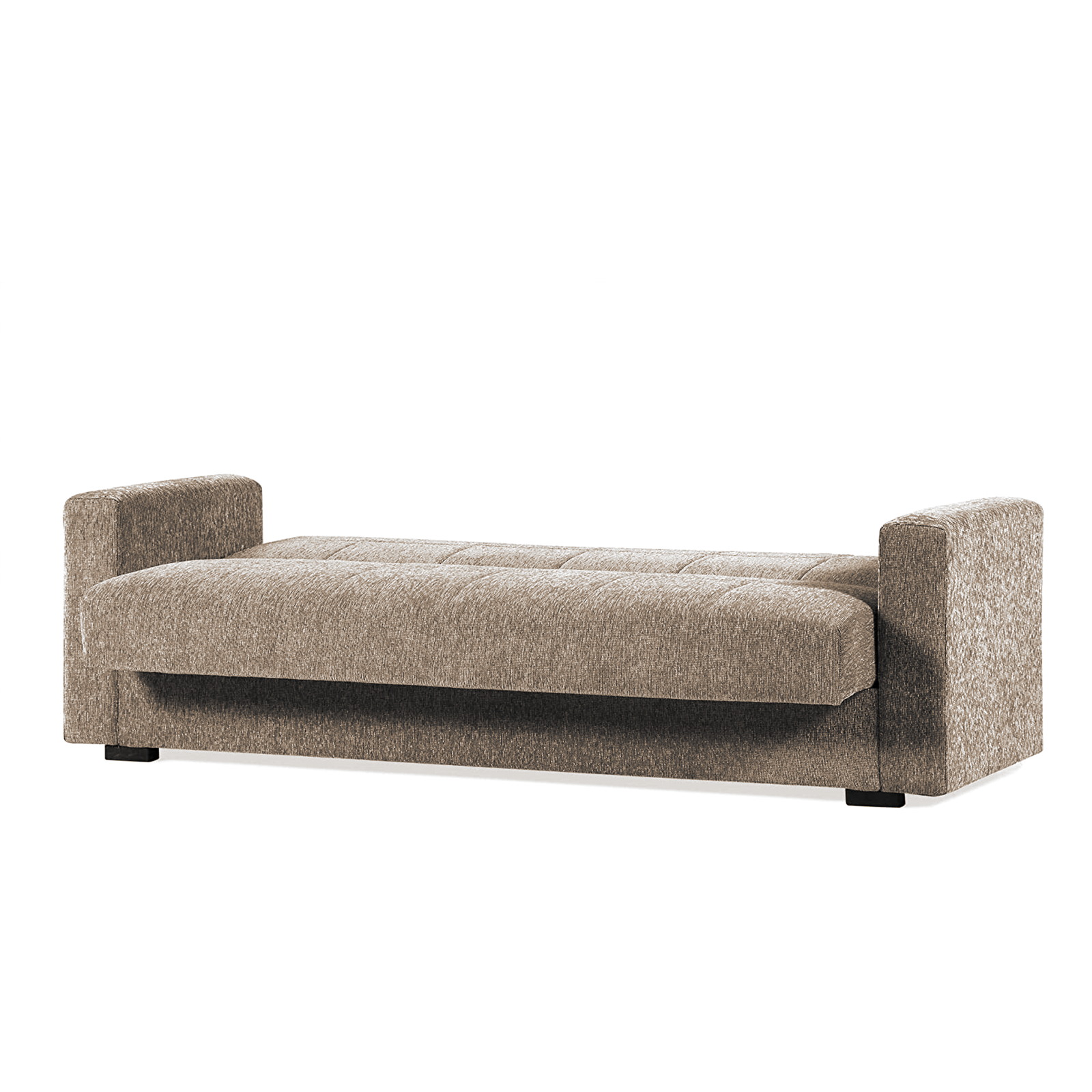 Divano letto matrimoniale moderno con contenitore "Noa" in tessuto cm 210x80 90h