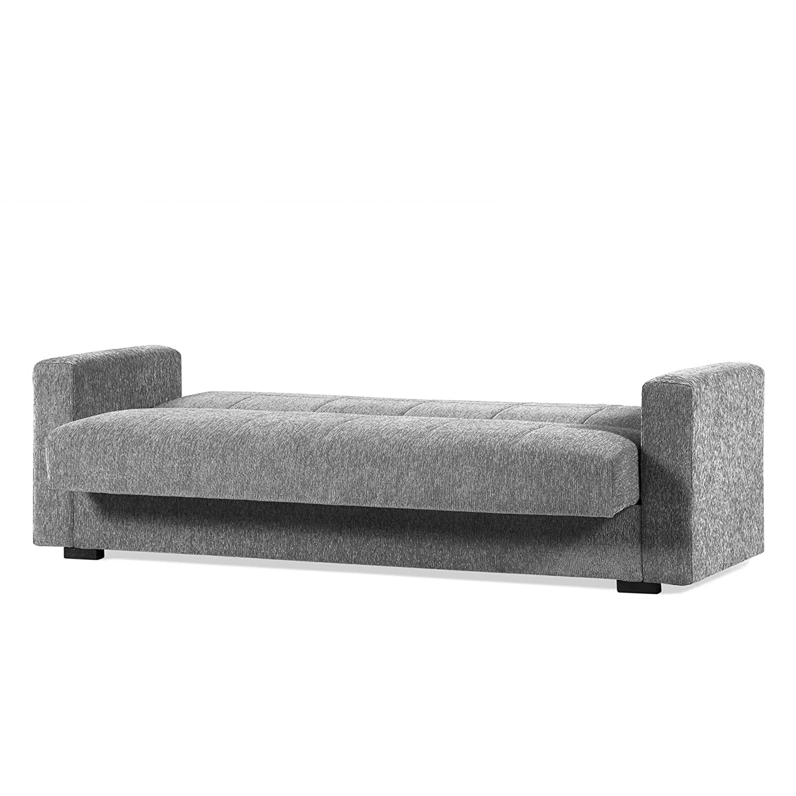 Divano letto matrimoniale moderno con contenitore "Noa" in tessuto cm 210x80 90h