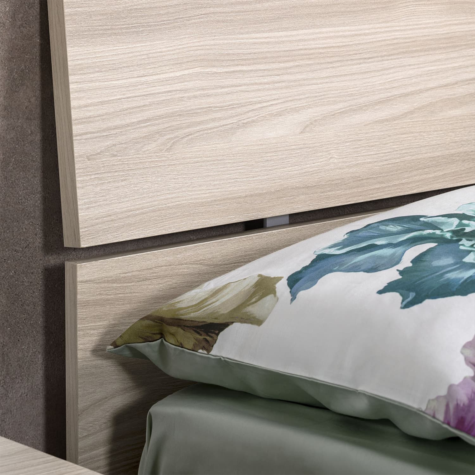 Letto singolo ad 1 piazza in legno olmo "Modern" cm 200x85 98h