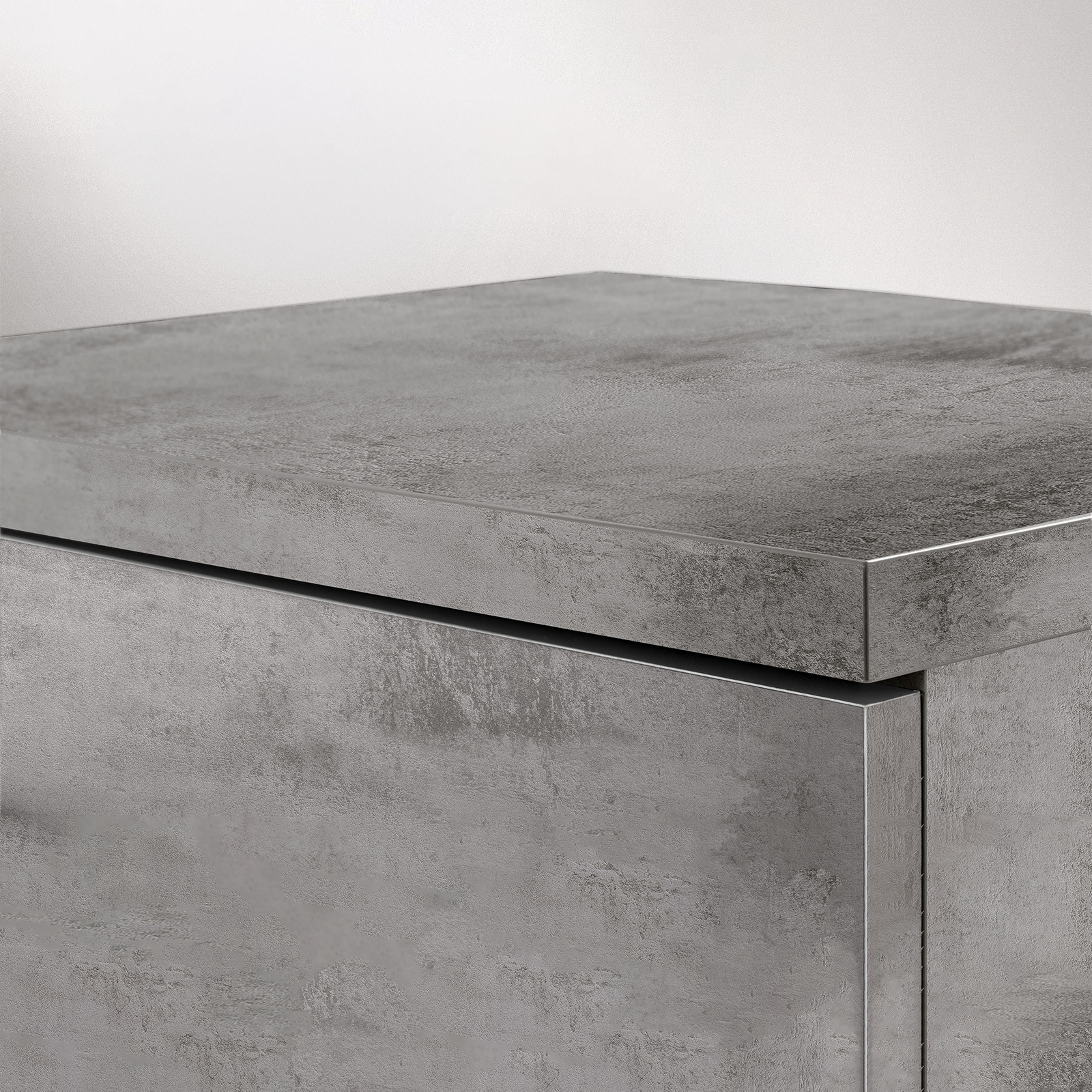 Comodino moderno in legno "Ven" mobile da letto a 2 cassetti cm 44,5x40 33h