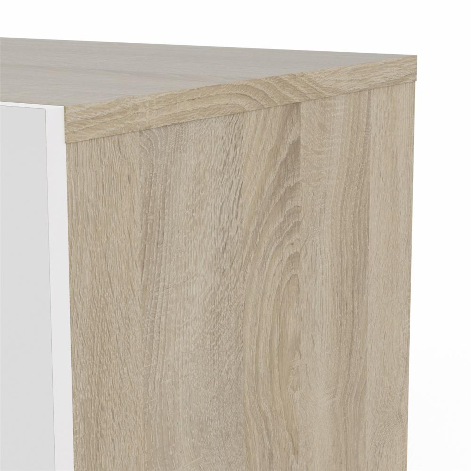 Comodino moderno in legno "Pepe" mobile da letto con 2 cassetti cm 40x40 42h