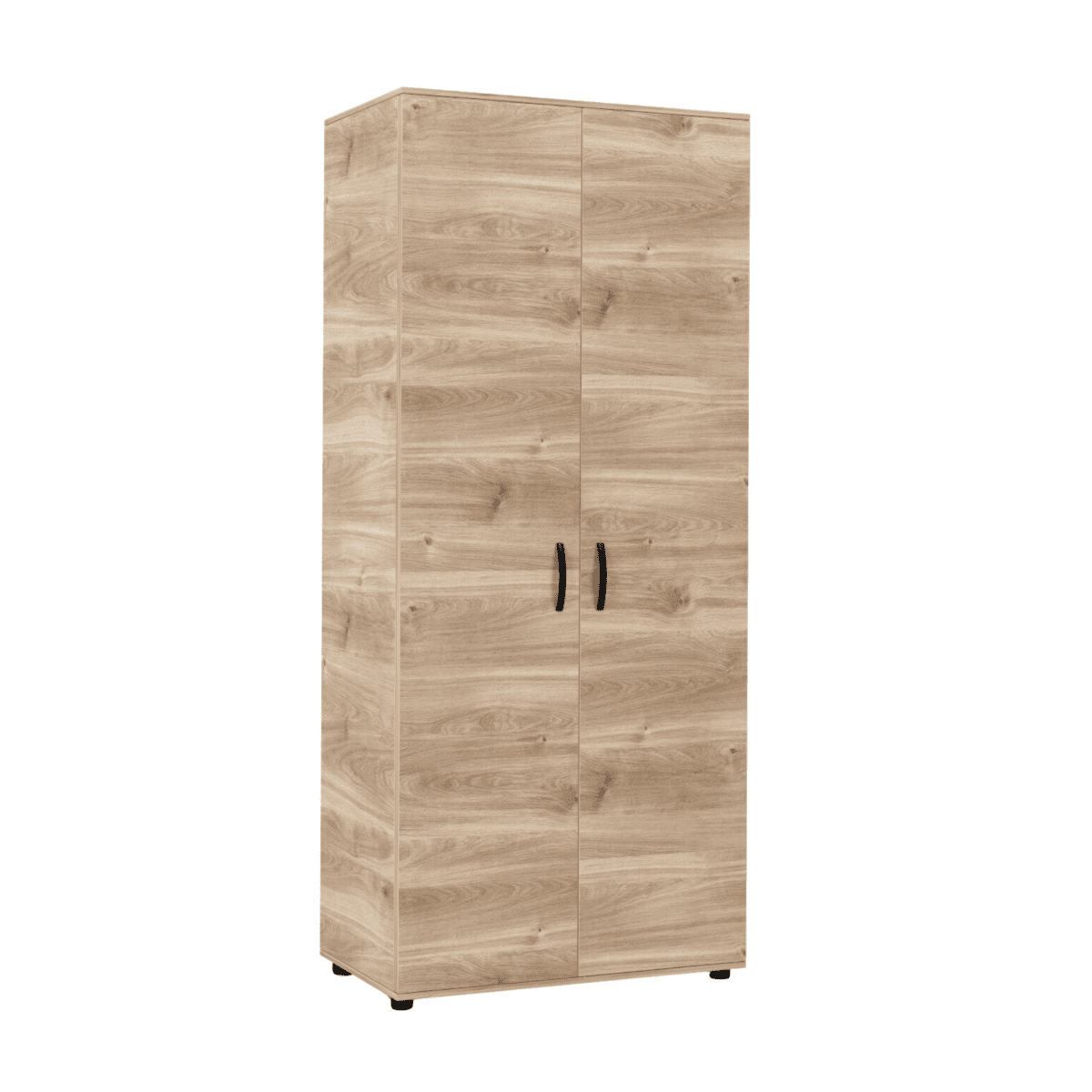 Armadio guardaroba "Cleide" in legno a 2 ante con 3 ripiani cm 80x52 205h - MondoViro