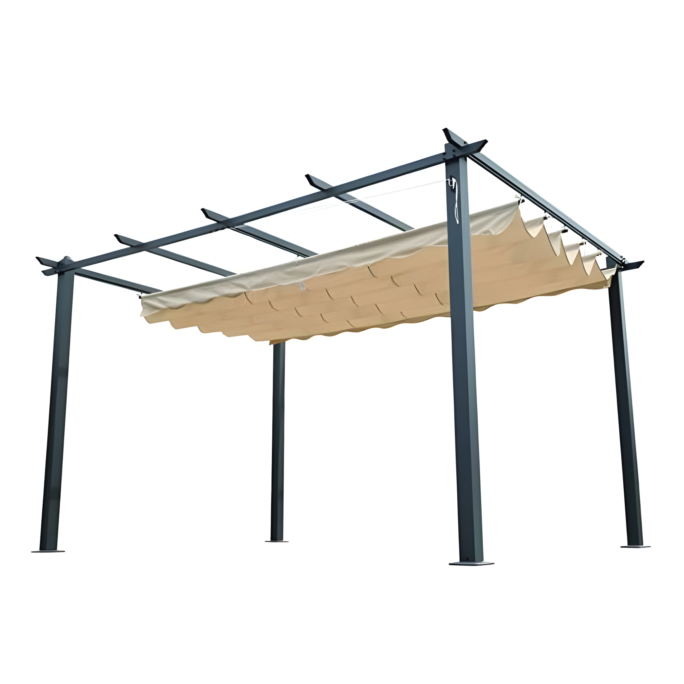 Gazebo in alluminio scorrevole "Sun" con telo di copertura cm 400x300 230h