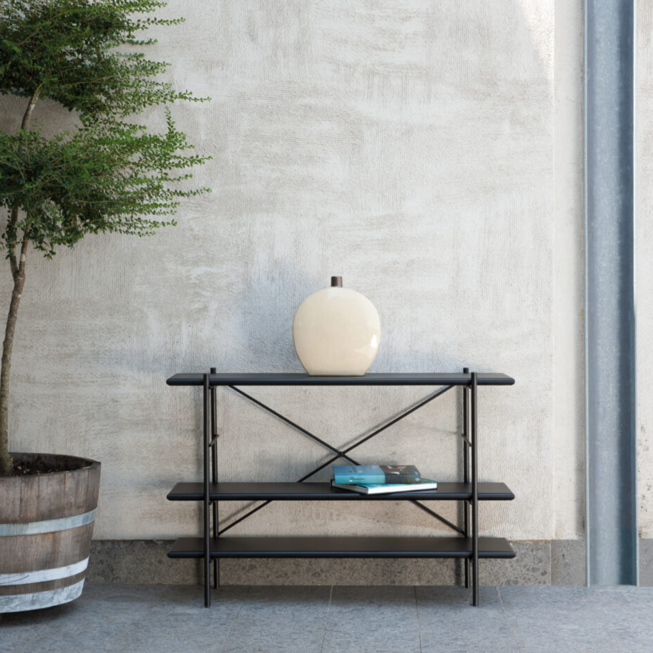 Scaffale étagère in metallo "ET" mobile libreria da giardino cm 120x34