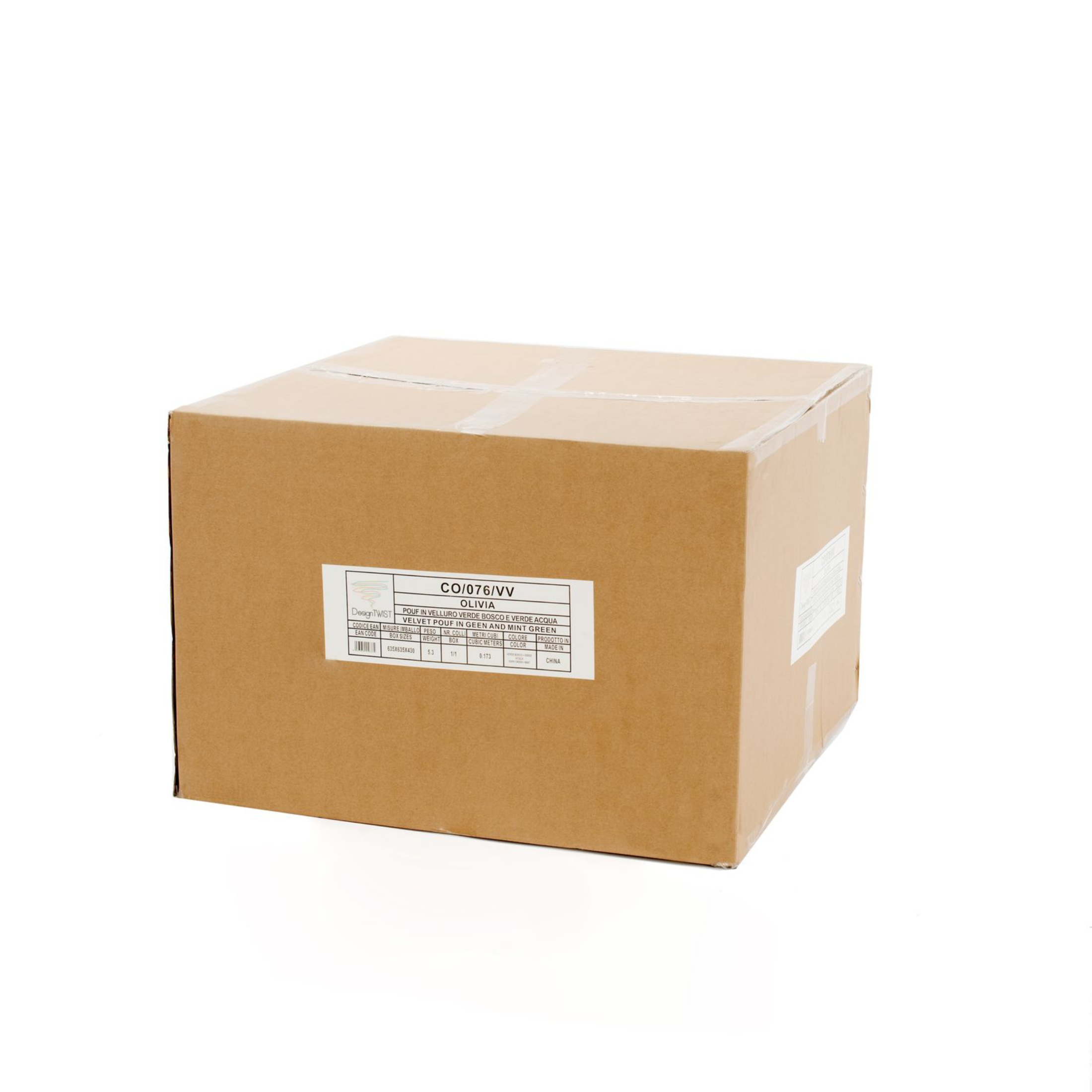 Pouf in velluto rosso "Cora" sgabello struttura in legno cm 62x62 39h