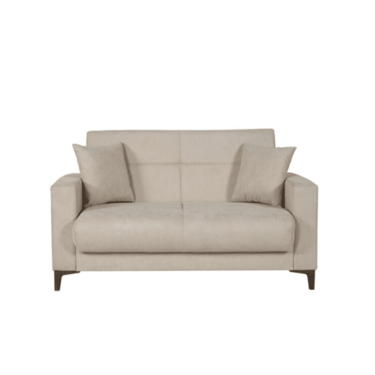 Divano con cassettone contenitore "Bravo Bacos" in tessuto con due cuscini - MondoViro