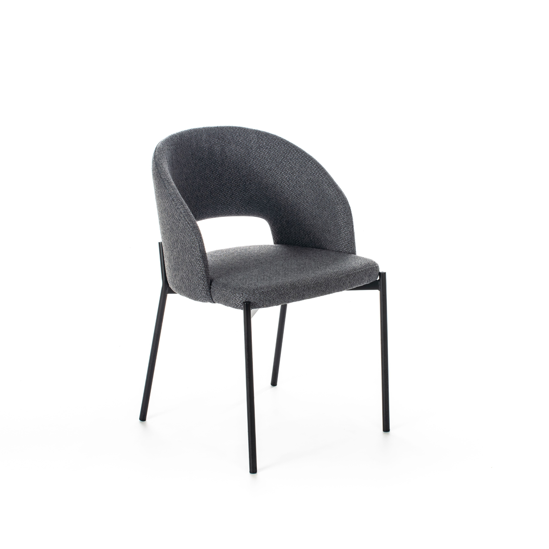 Set di sedie moderne imbottite "Erica" da pranzo in tessuto cm 56x52 78,5h