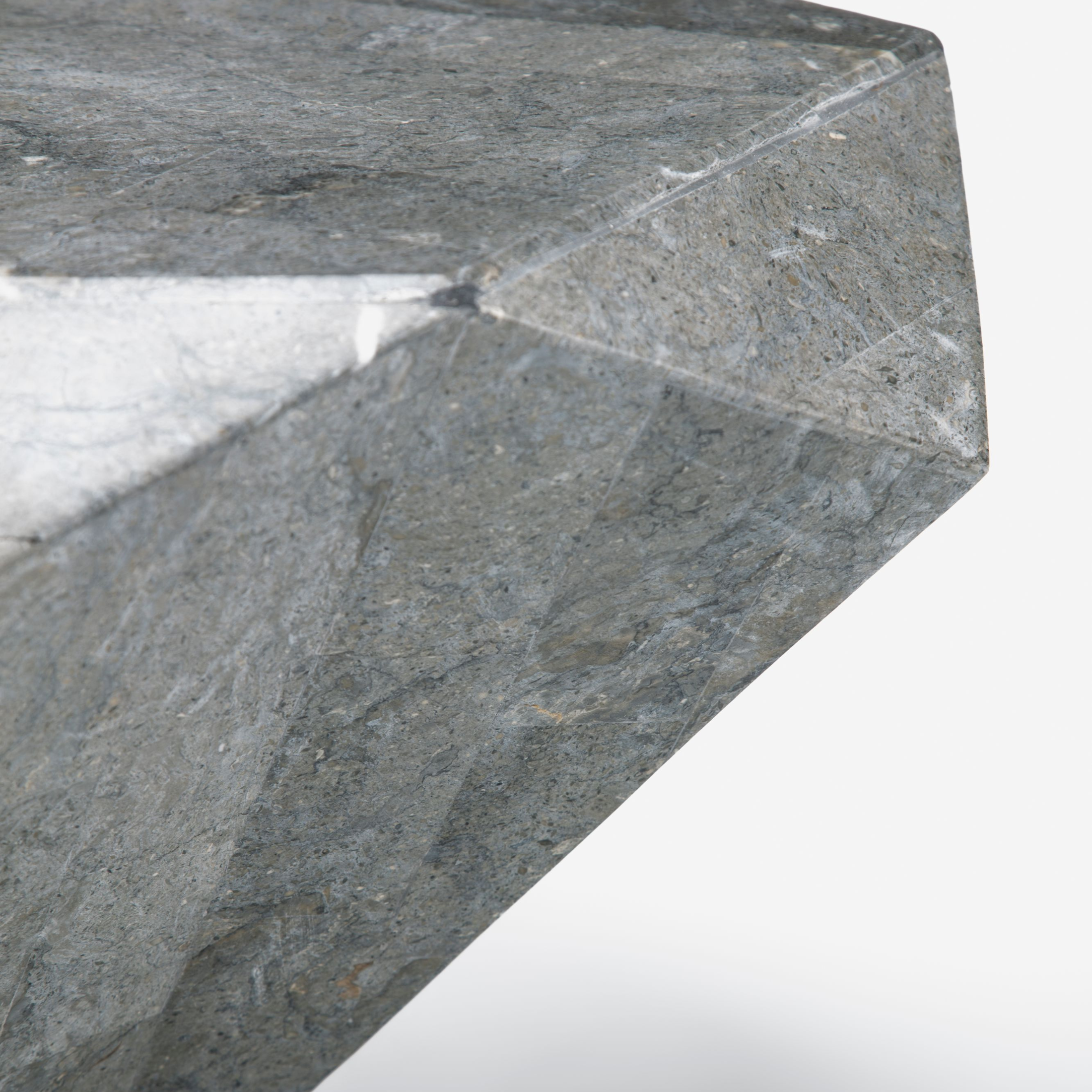 Tavolino basso in pietra fossile "Florenz" da caffè