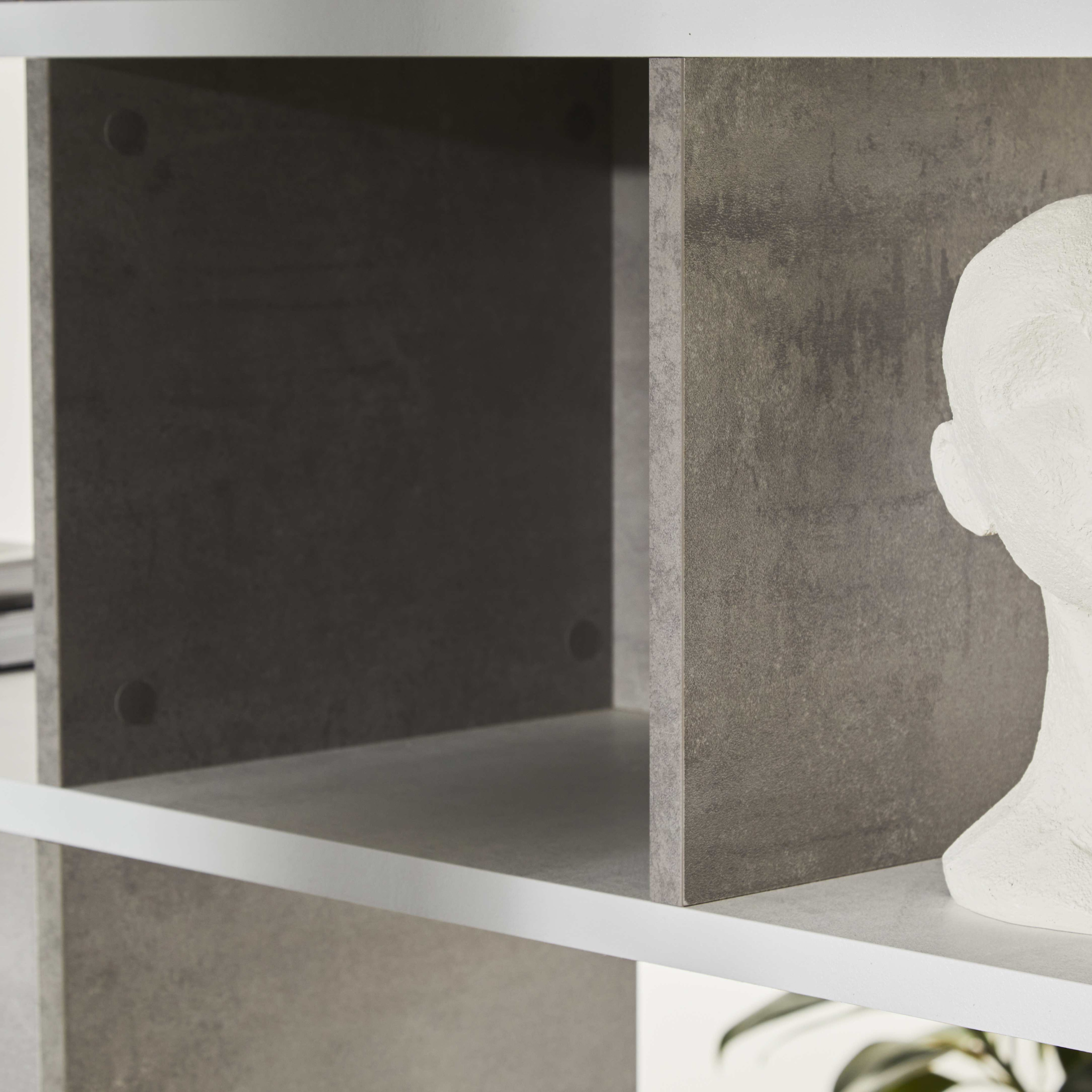 Libreria divisoria modulare moderna 6 piani "Freud" cm 150x37 215h