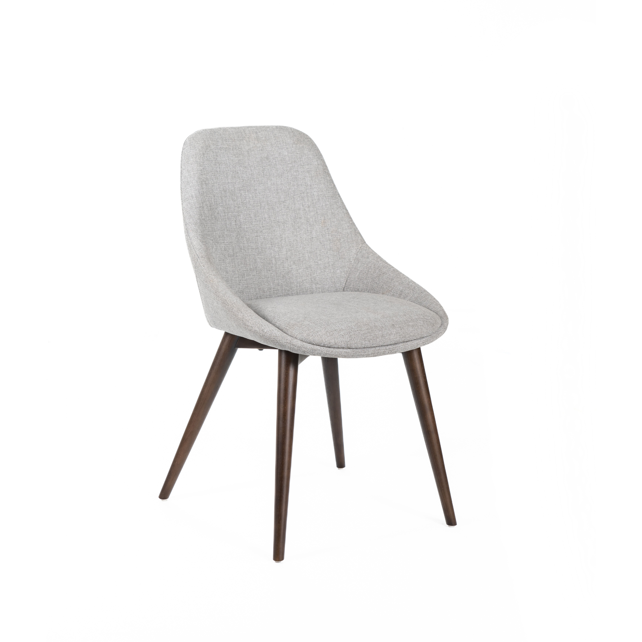 Set di sedie moderne da pranzo in tessuto "Zaira" struttura in legno cm 49x58 85h