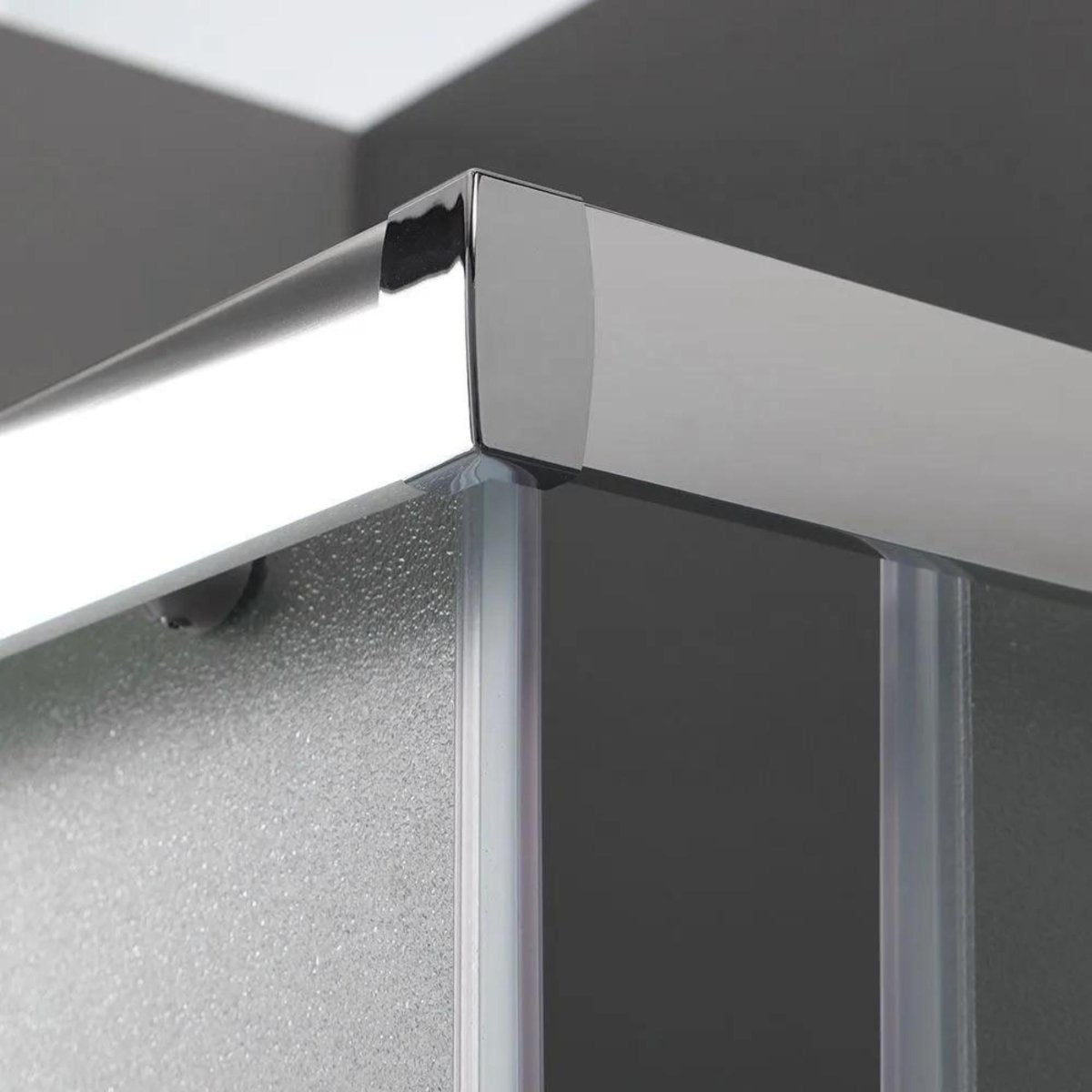 Box doccia quadrato con ante scorrevoli "Genova Two" in vetro temperato opaco h 185 cm - MondoViro