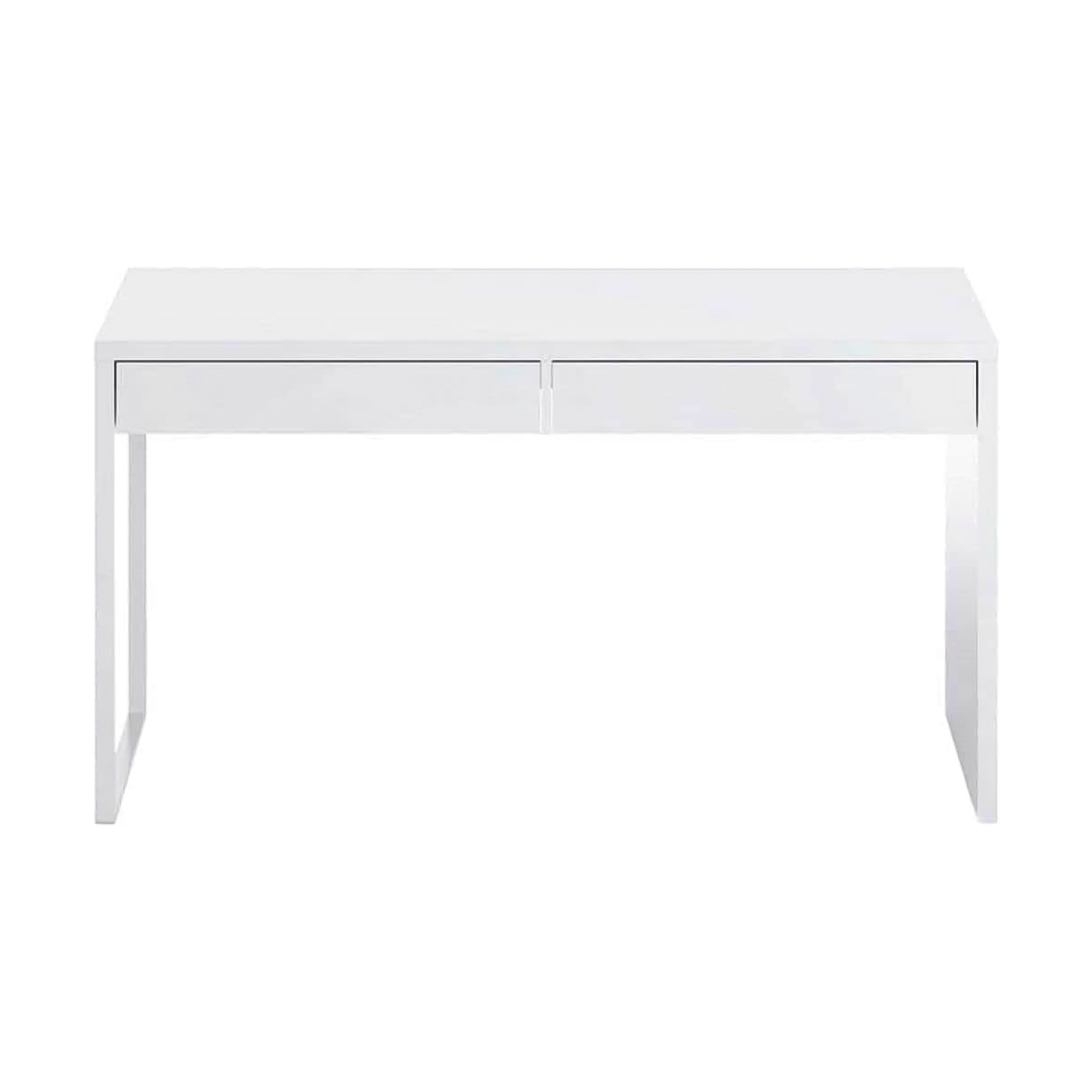 Scrivania 2 cassetti moderna "Touch" in legno bianco per ufficio cm 138x50 75h