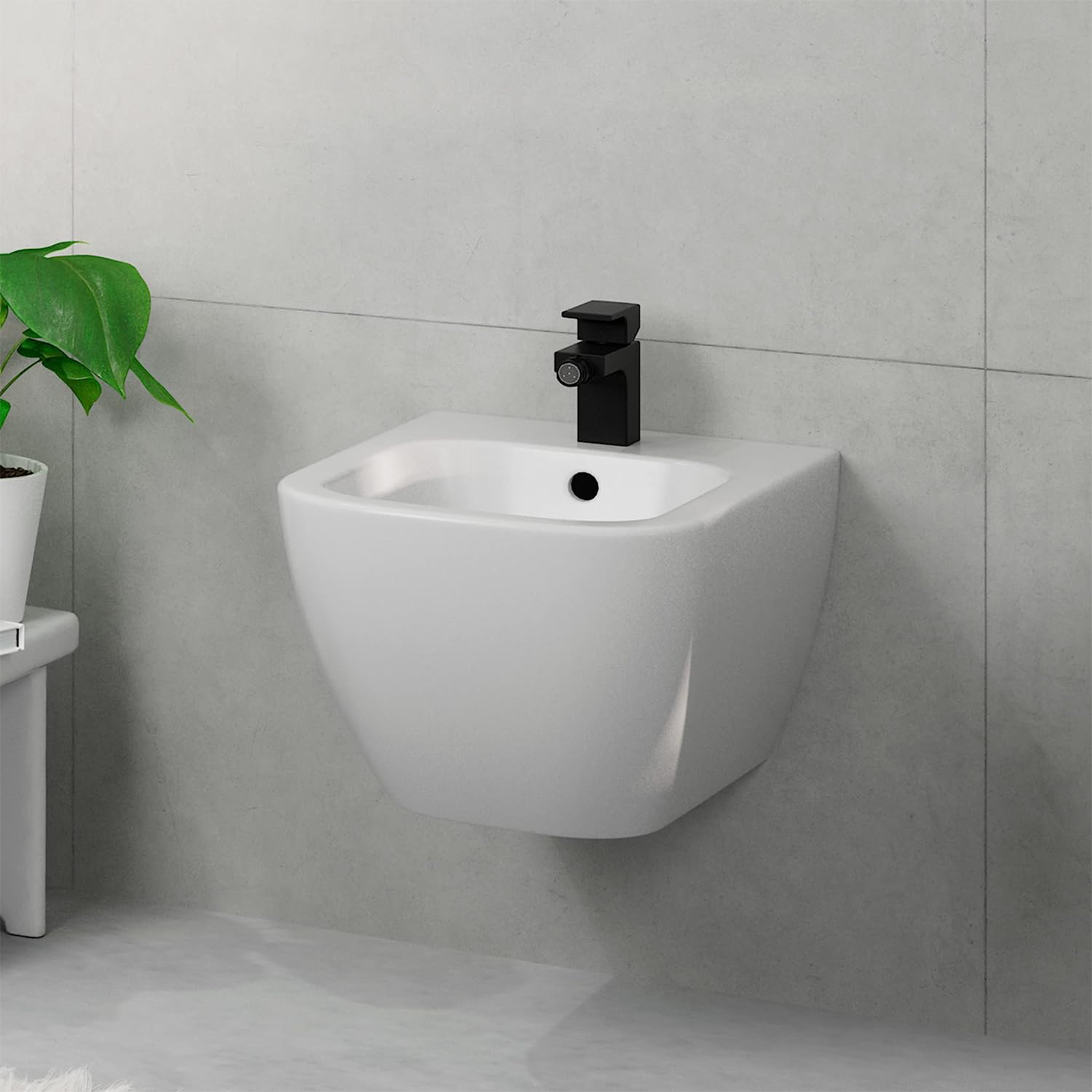 Rubinetto miscelatore per bidet "Elegant" in ottone nero opaco