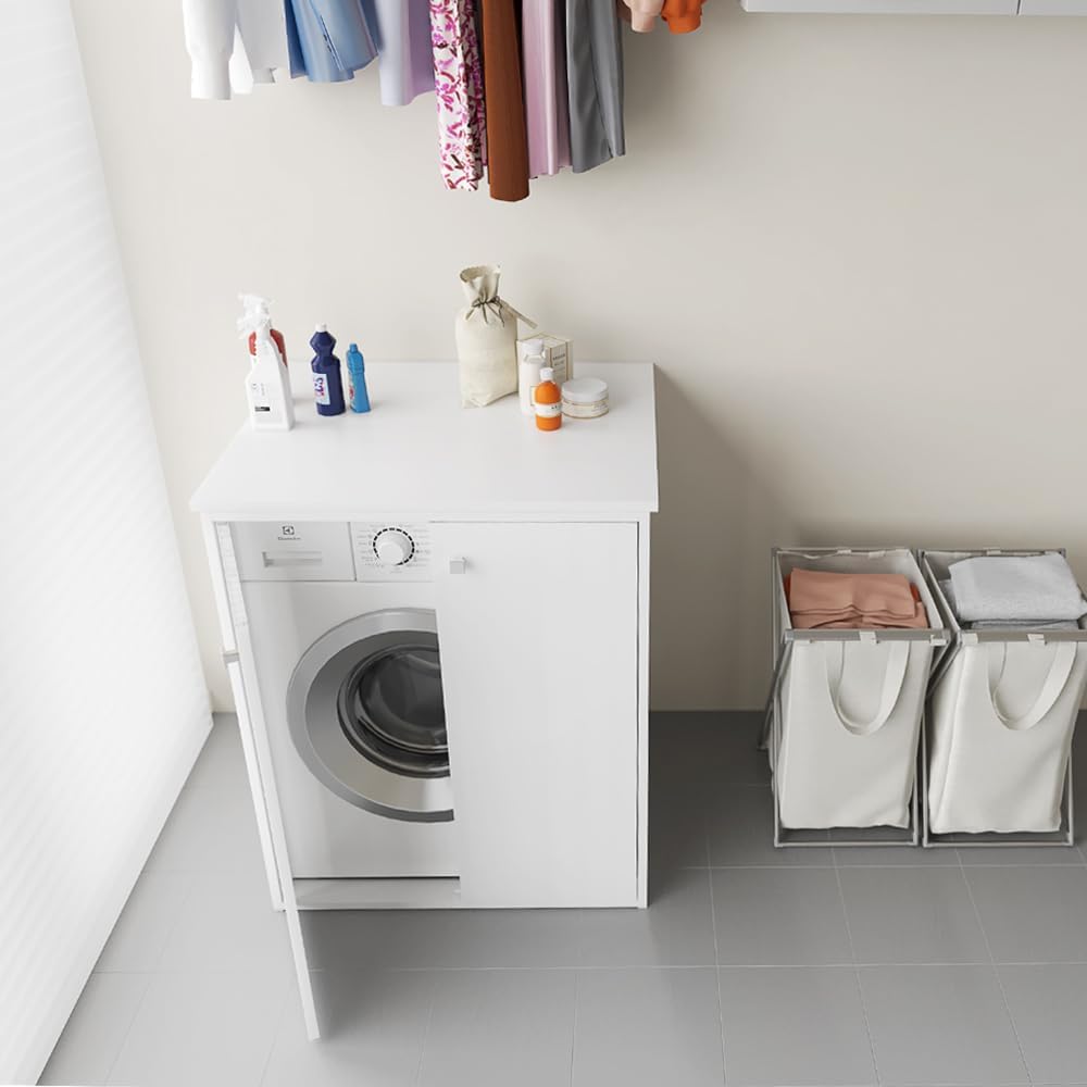 Mobile coprilavatrice "Niji" in PVC con chiusura magnetica e piedini regolabili cm 60x70 90h