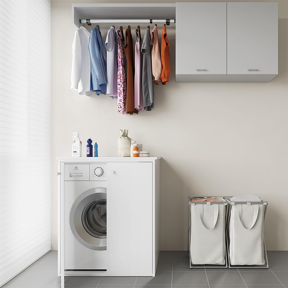 Mobile coprilavatrice "Niji" in PVC con chiusura magnetica e piedini regolabili cm 60x70 90h - MondoViro