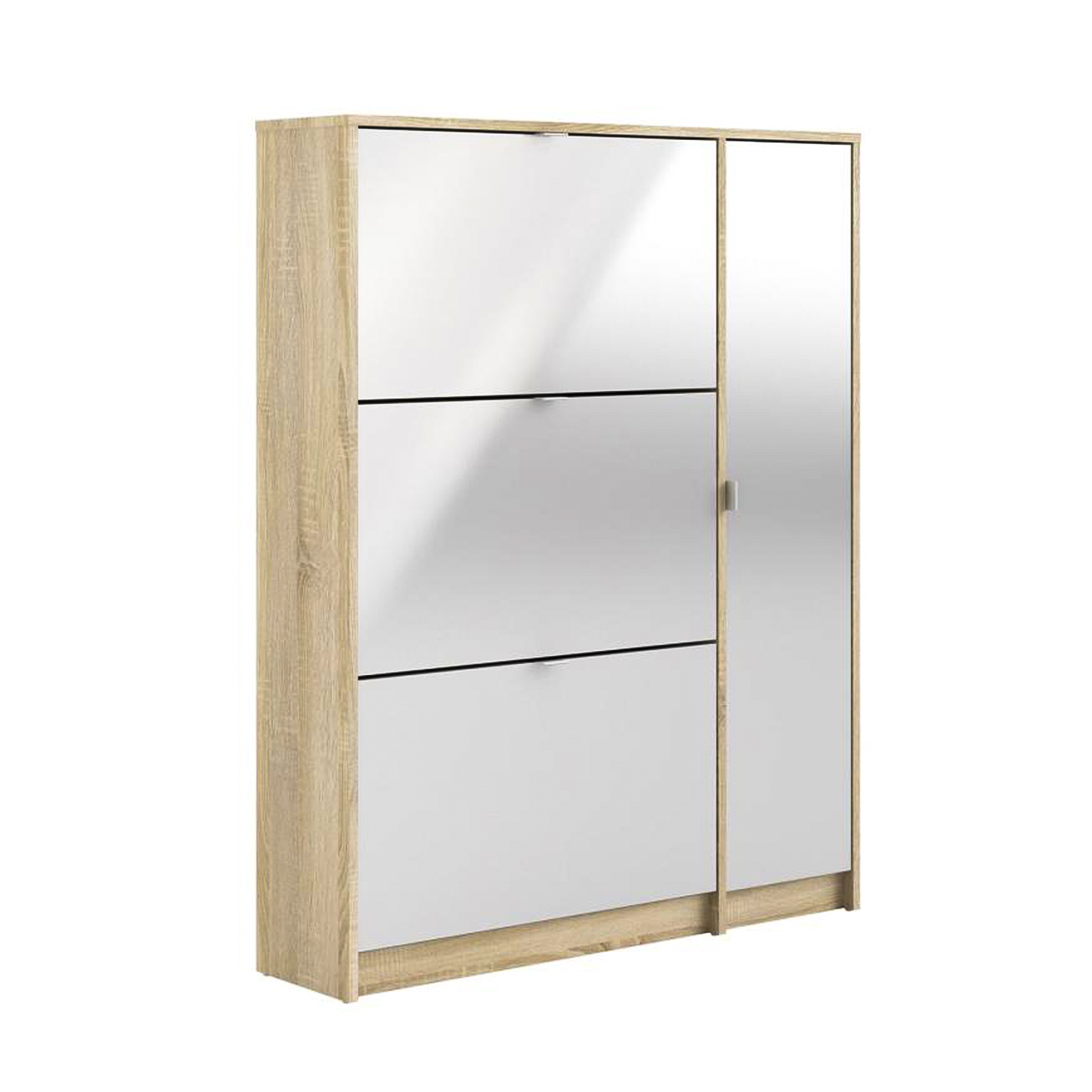 Mobile scarpiera modulare "Class" in legno con 1 anta e 3 ribalte cm 102x24 125h