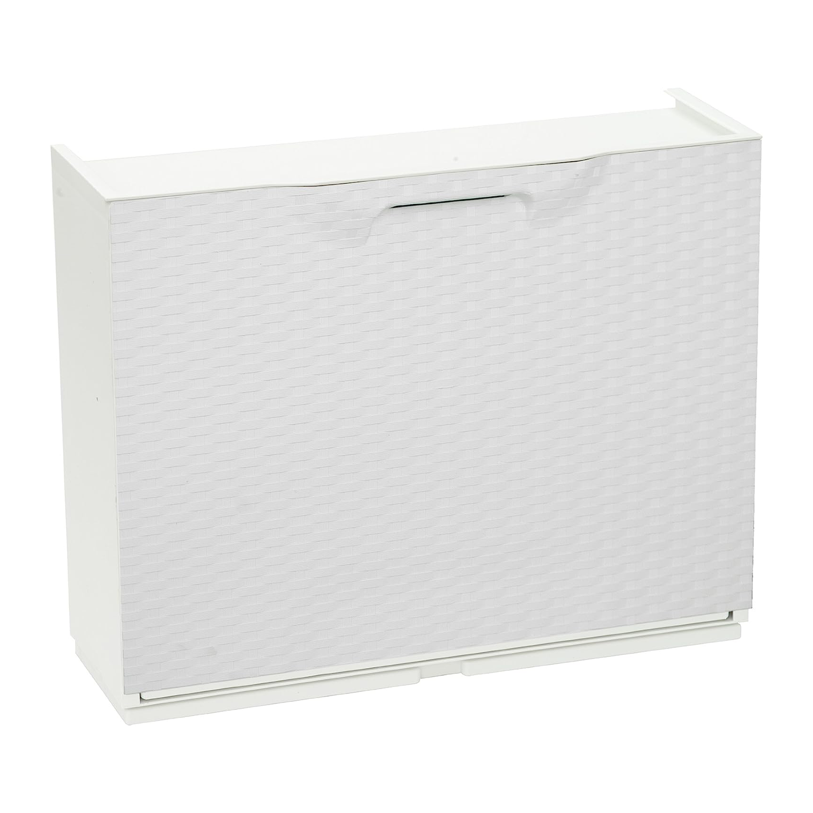 Scarpiera modulare in plastica rattan con anta a scomparsa cm 51x18 40h