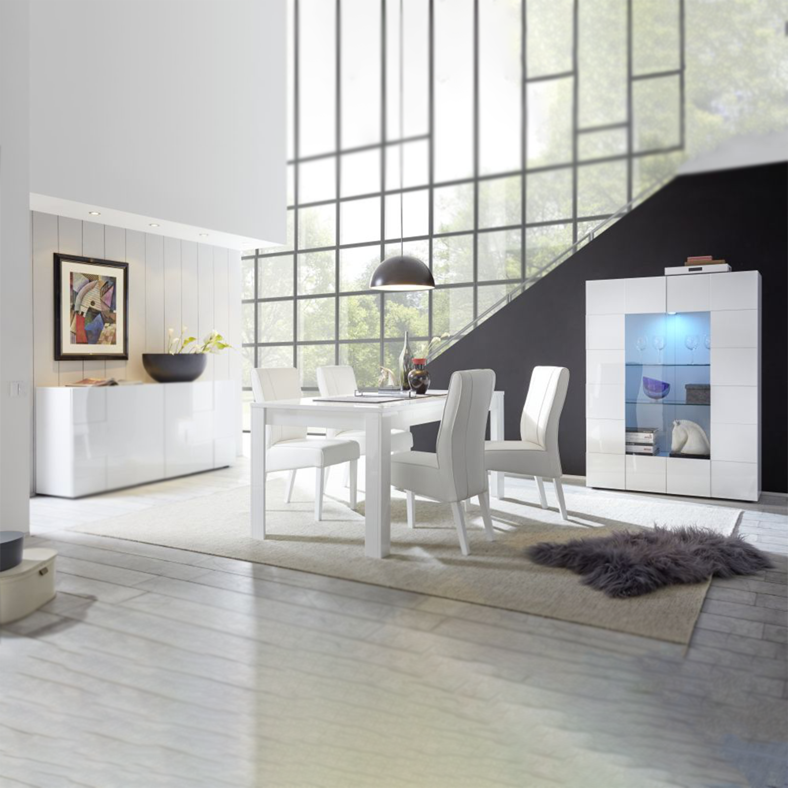 Madia da ingresso in legno "Dama" mobile soggiorno con 3 ante cm 181x43 84h