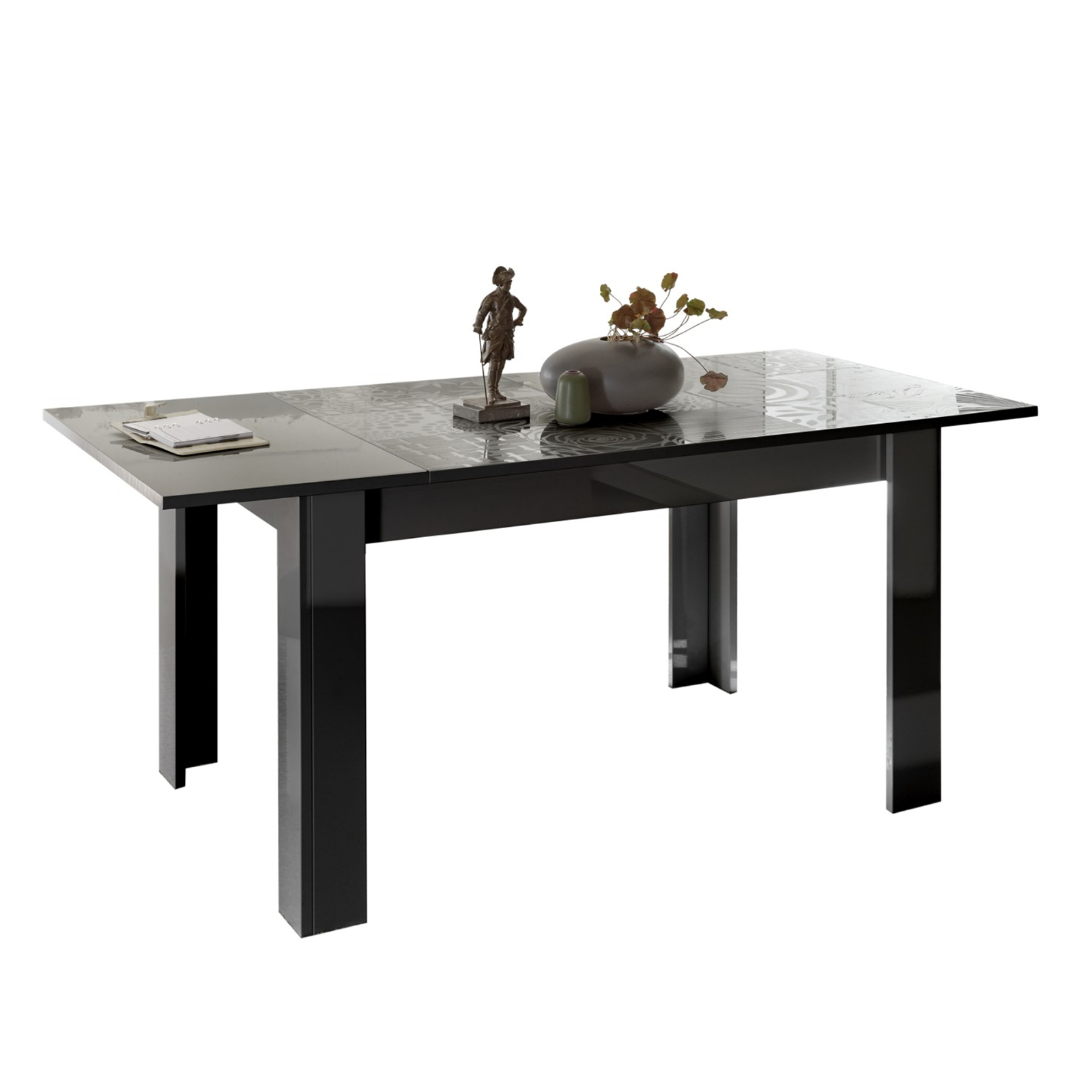 Tavolo allungabile moderno "Miro" in legno serigrafato cm 137/185x90 79h