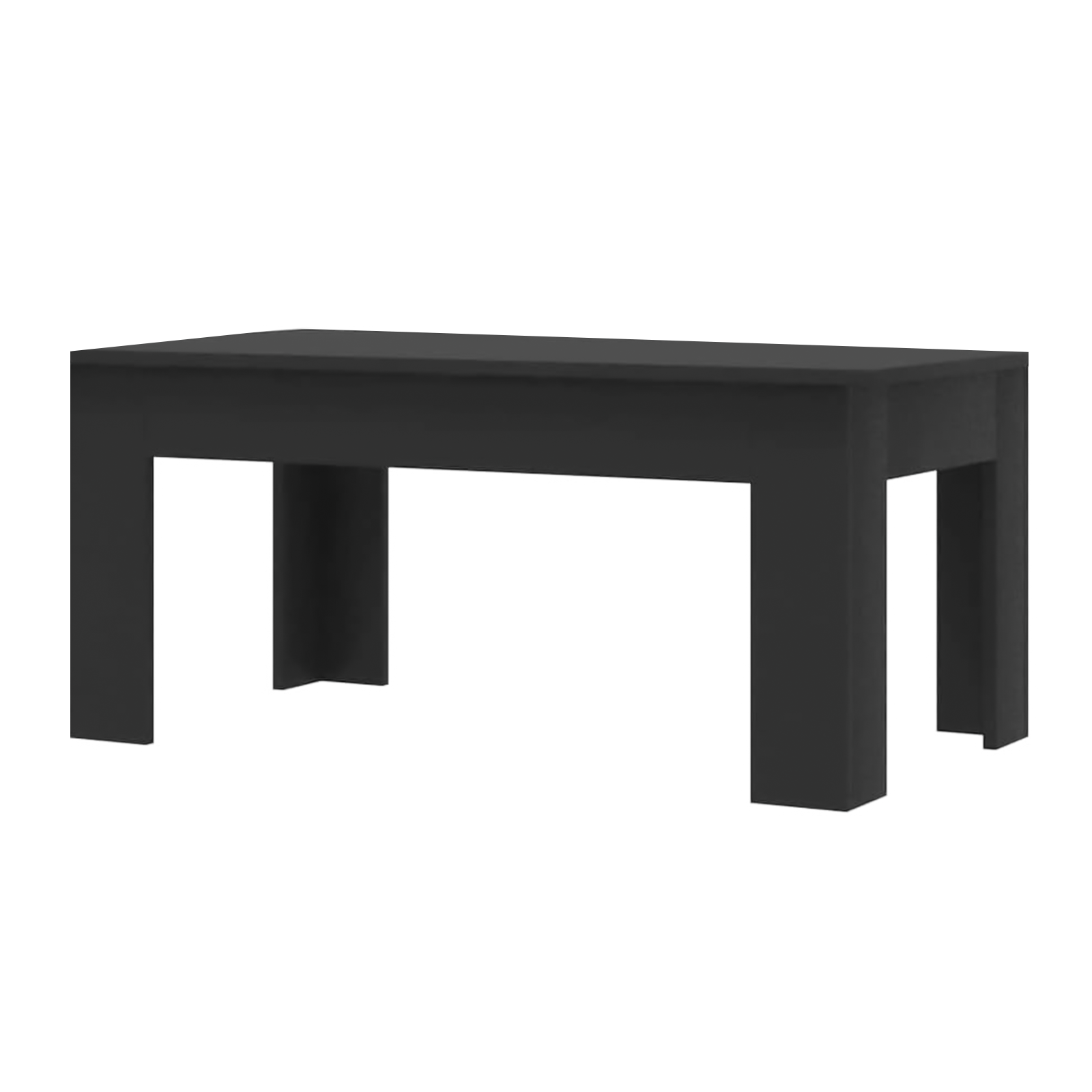 Tavolino basso da soggiorno "Dama" in legno di rovere cm 122x65 45h