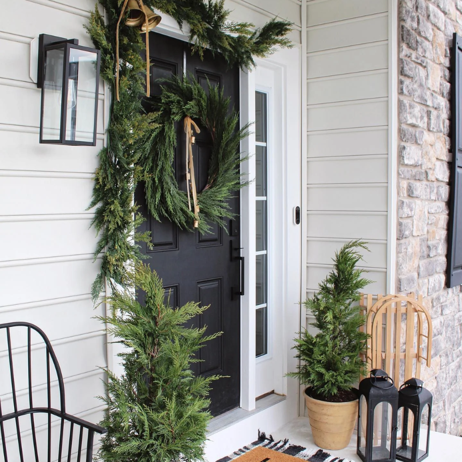 Ghirlanda natalizia Cipresso "Kleo" in Pe effetto Real Touch da Ø 60 cm