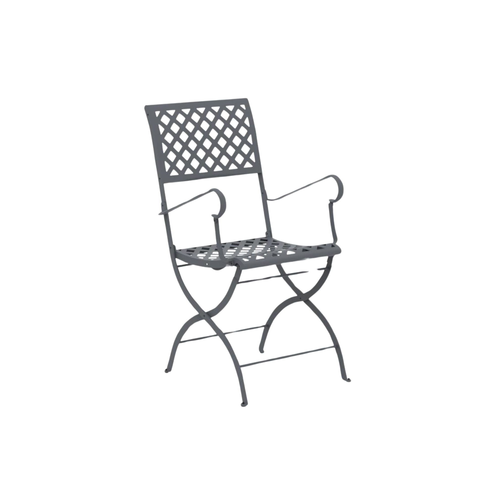 Set di sedie pieghevoli in metallo "Springtime" da giardino cm 52x56 90h