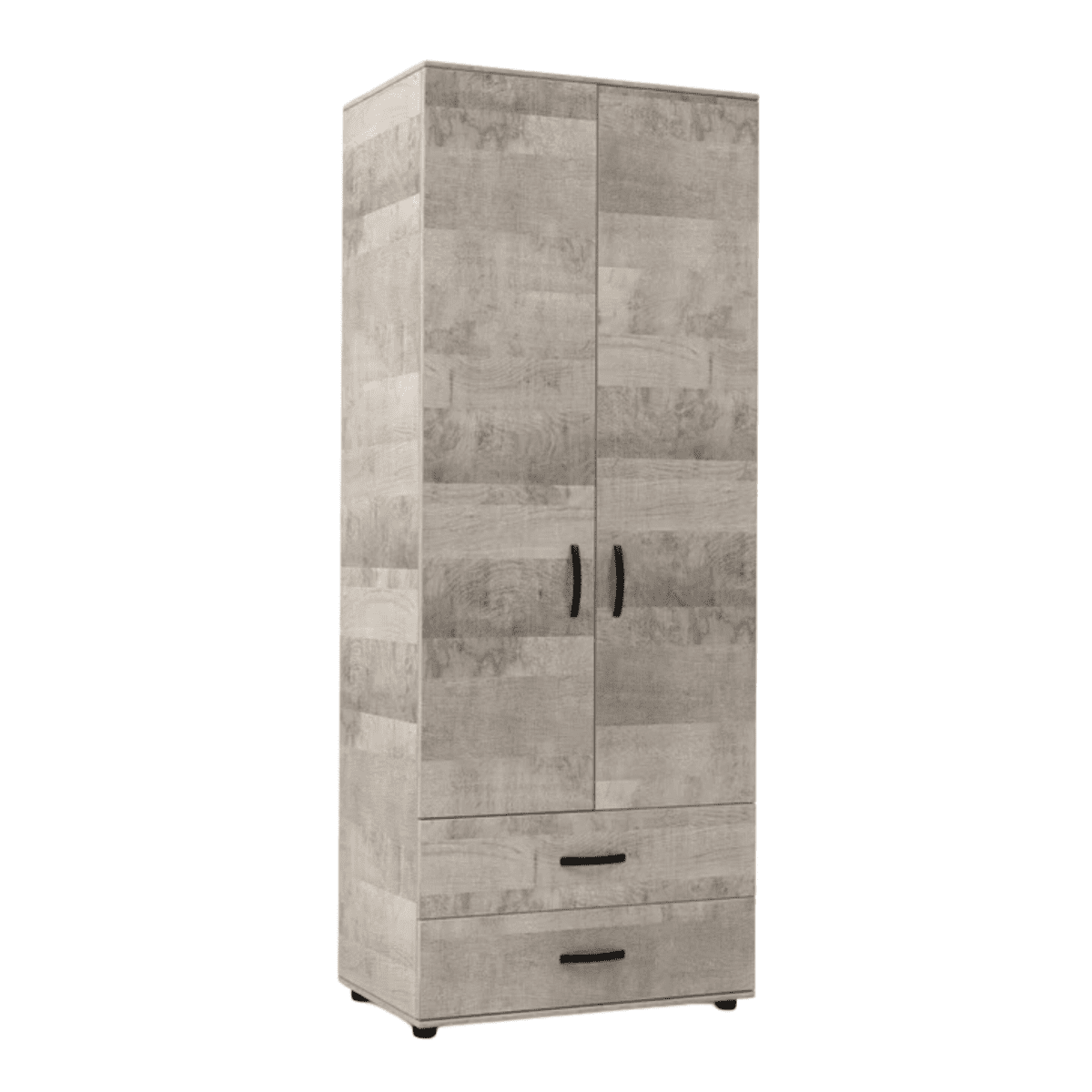 Armadio guardaroba "Clay" in legno a 2 ante e 2 cassetti cm 80x52 205h - MondoViro