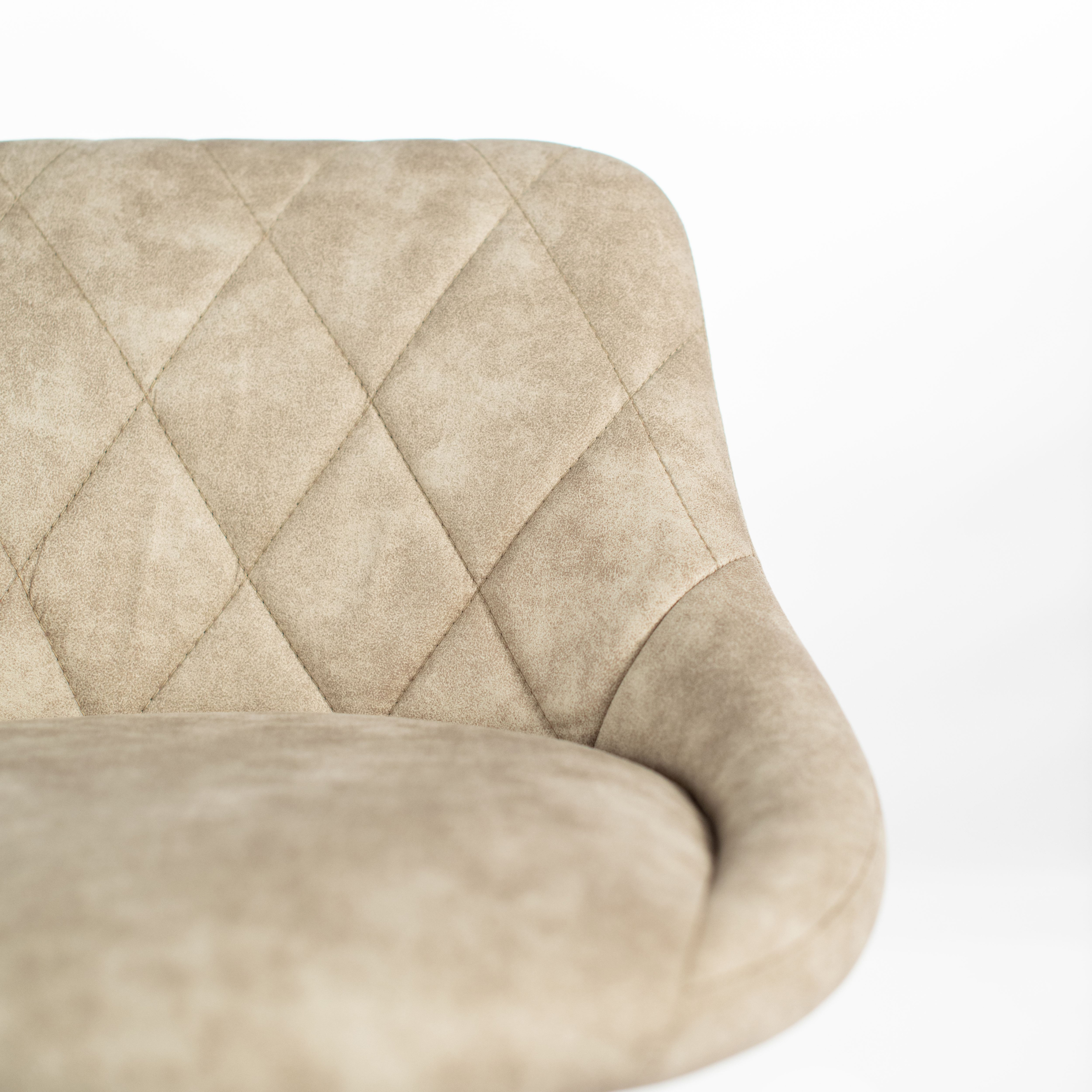 Set di sgabelli moderni alti "Tema" in tessuto imbottiti con poggiapiedi cm 50x45 84h