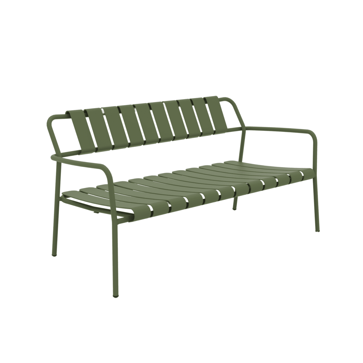 Panchina lounge in alluminio "Verdea" divanetto da giardino cm 146x70 76h - MondoViro