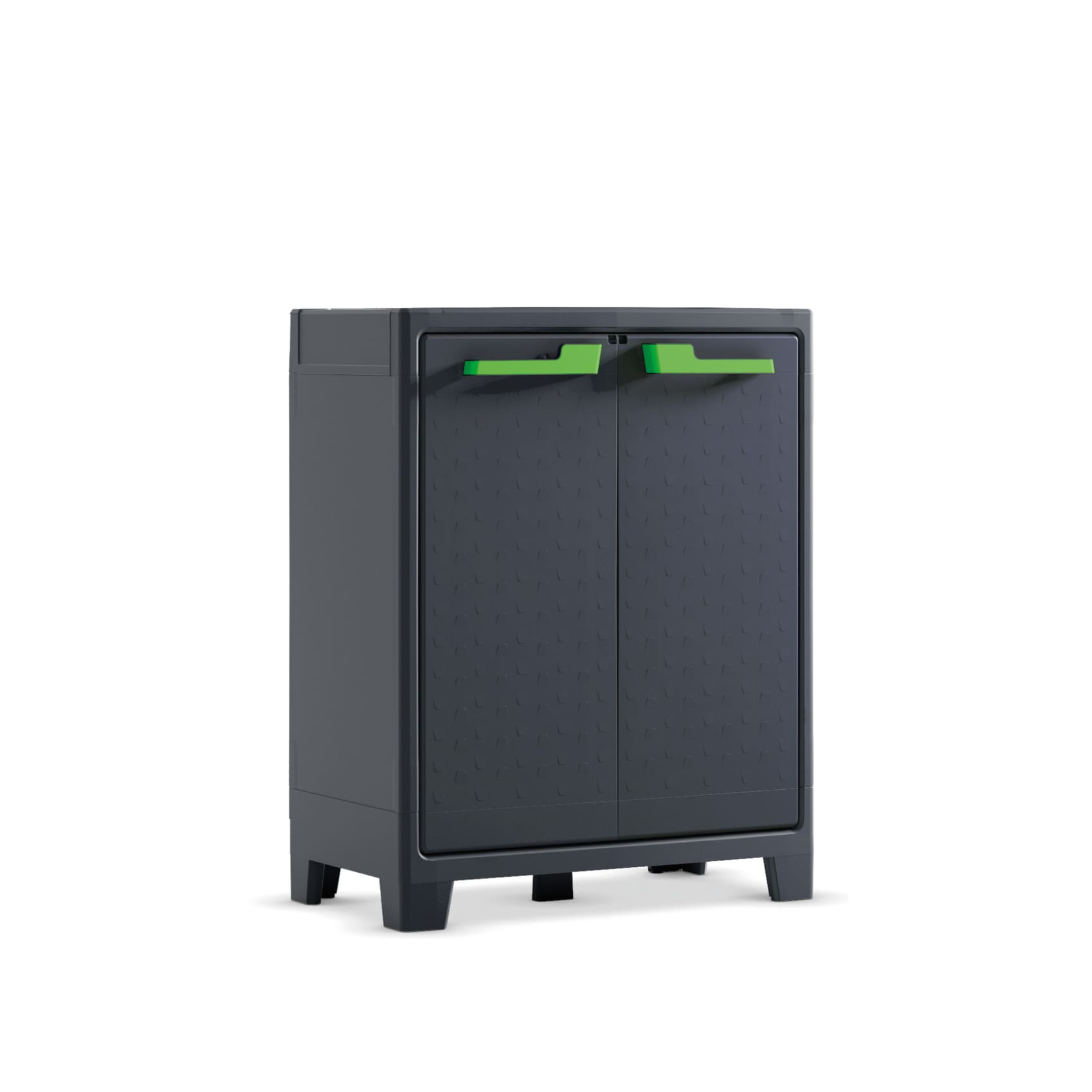 Armadio in resina da giardino "Mody" con ripiani interni e piedini rialzati