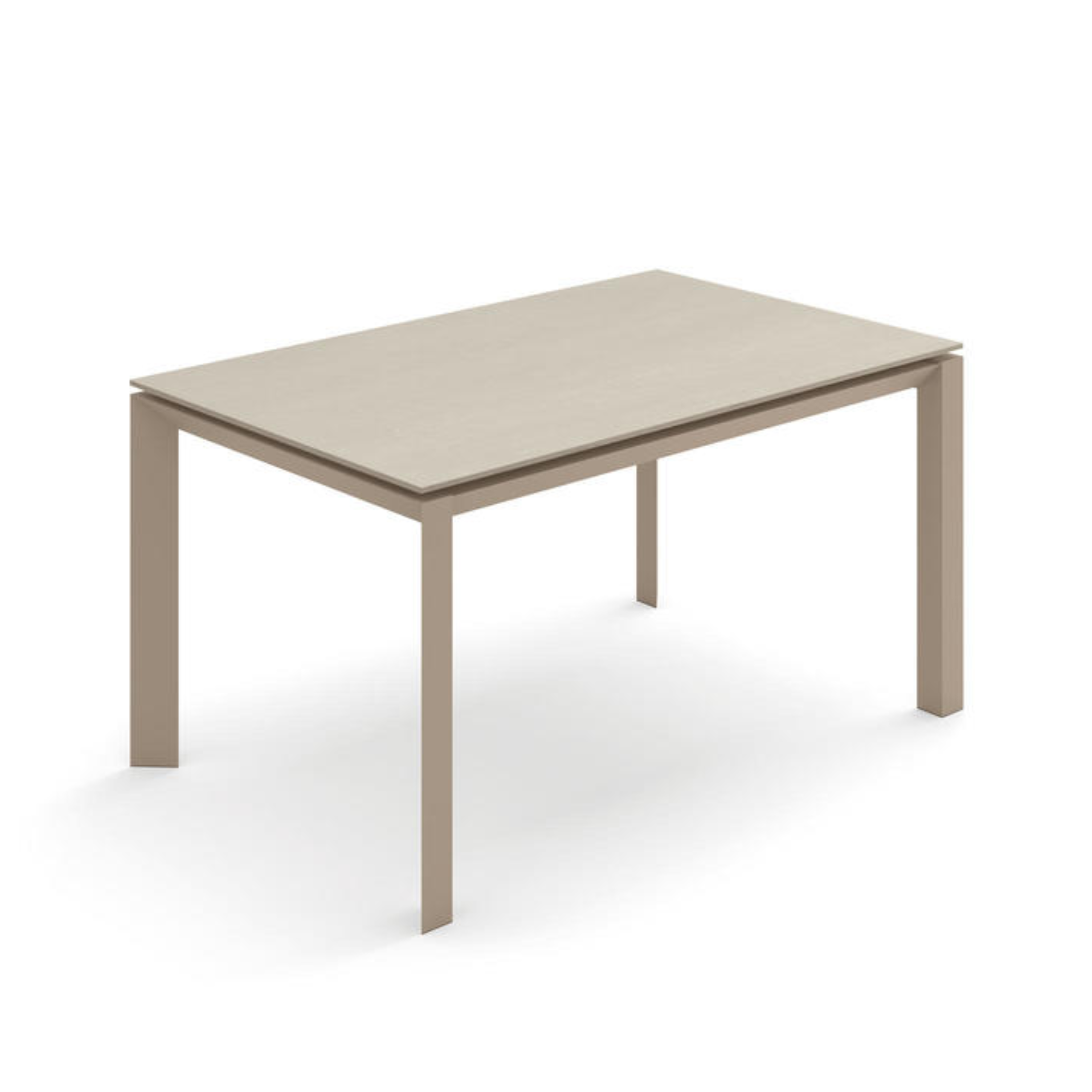Tavolo allungabile moderno "Filo 24" piano in ceramica gambe in alluminio cm 140/220x90 75h